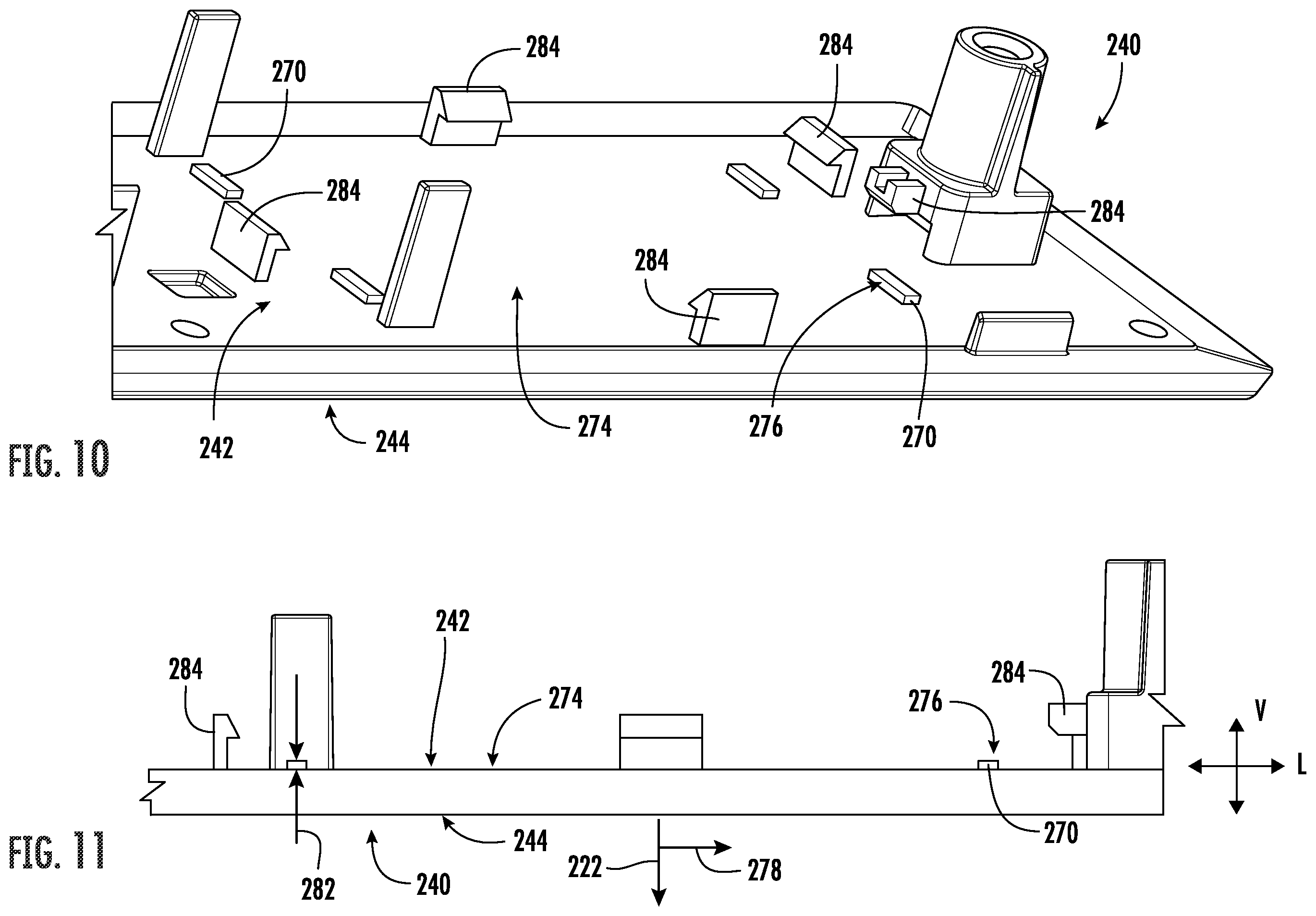 Patent US12366027 Figure 9 – Mounting assembly for a printed circuit board within an appliance control panel