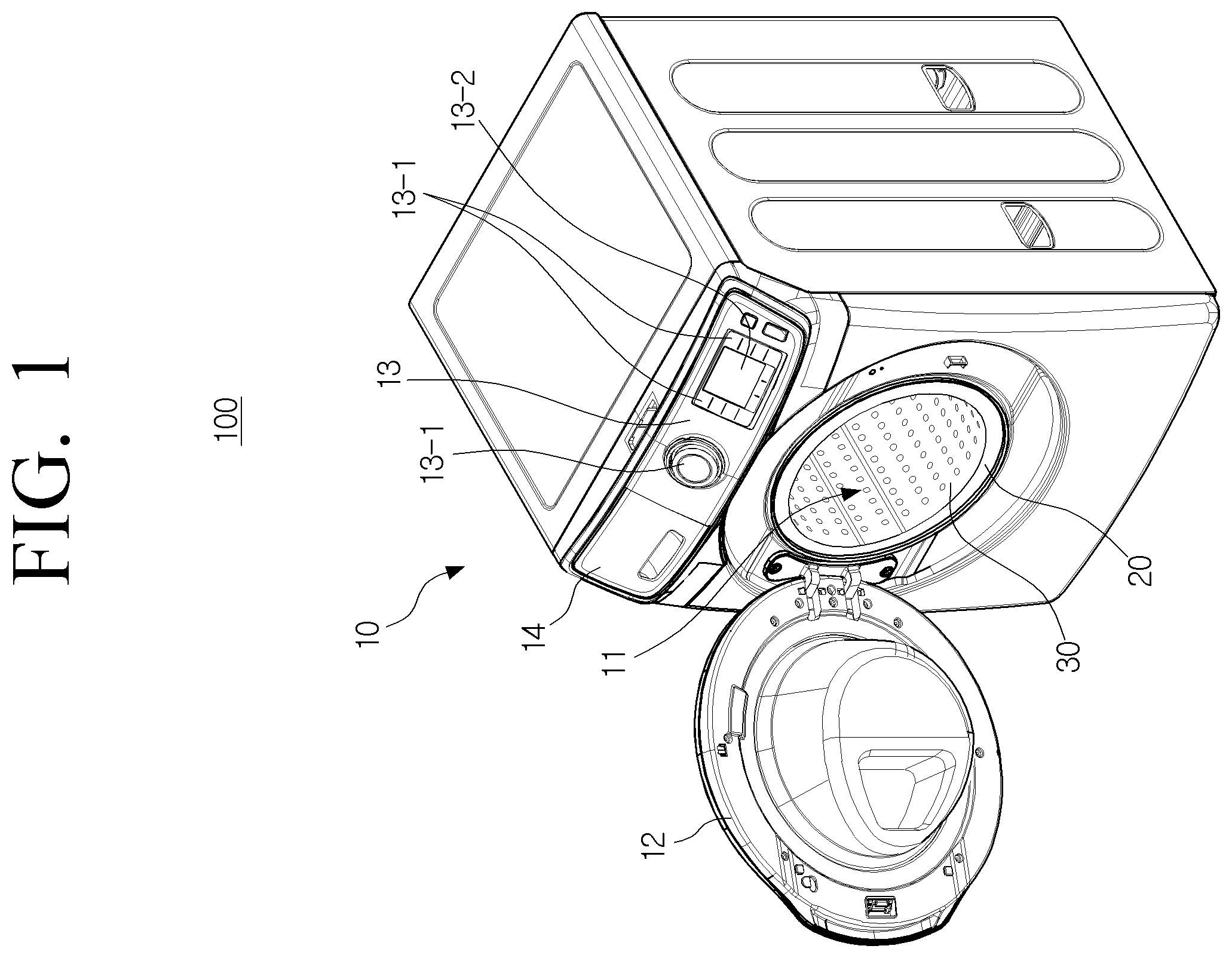 Patent US12366028 Figure 1 – Washing machine and control method thereof