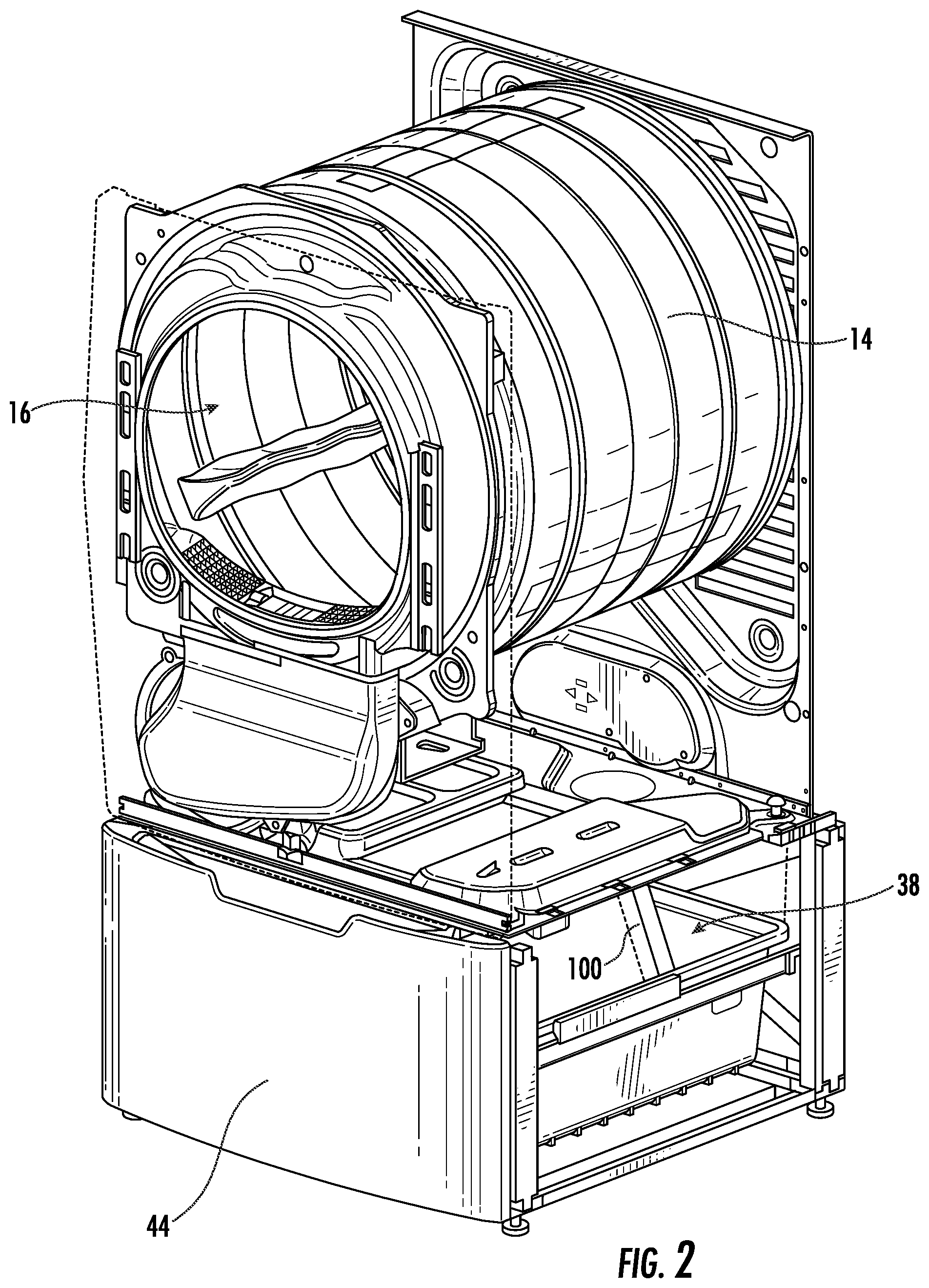 Patent US12366029 Figure 2 – Dryer appliance and filter apparatus
