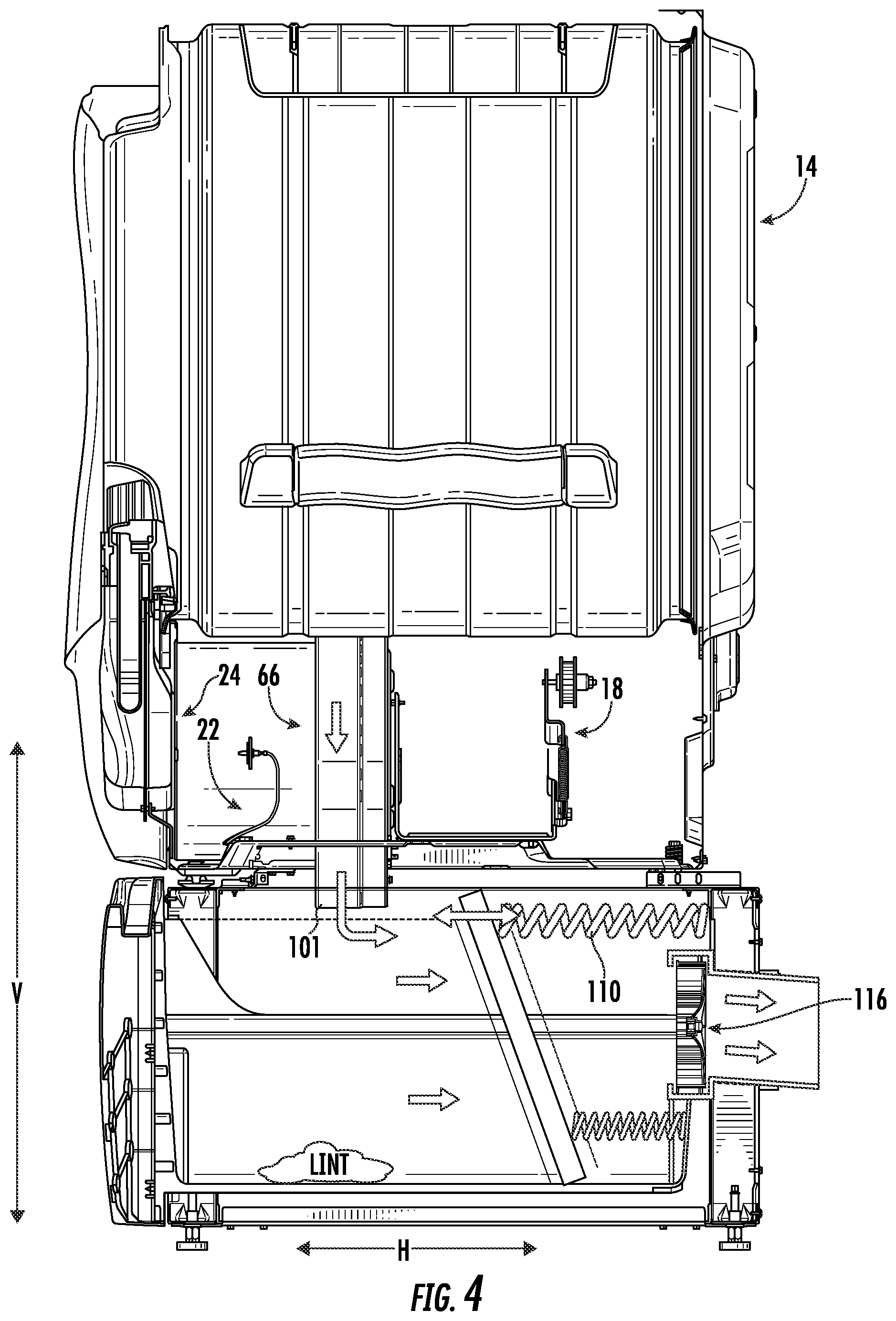 Patent US12366029 Figure 4 – Dryer appliance and filter apparatus