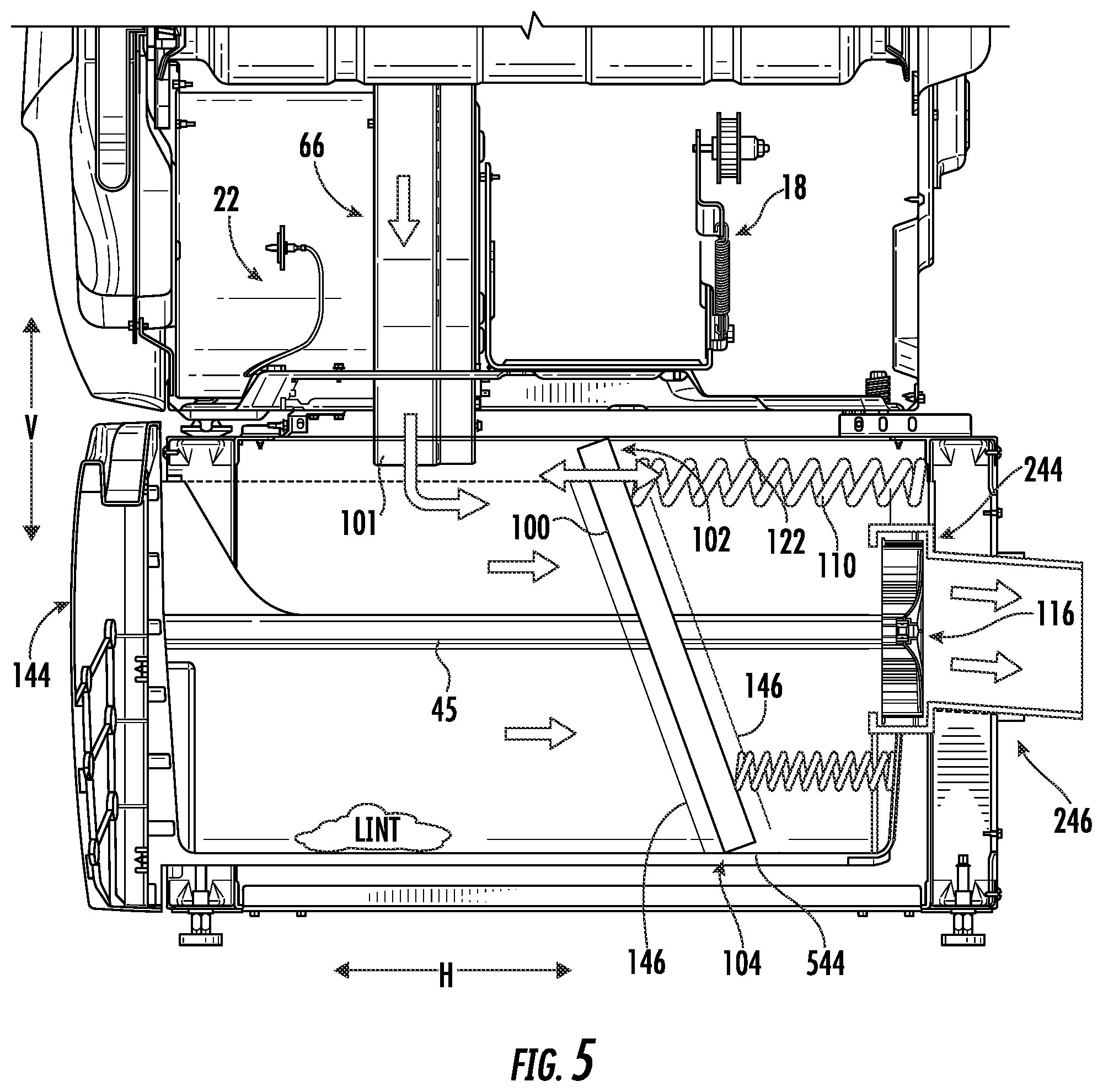 Patent US12366029 Figure 5 – Dryer appliance and filter apparatus