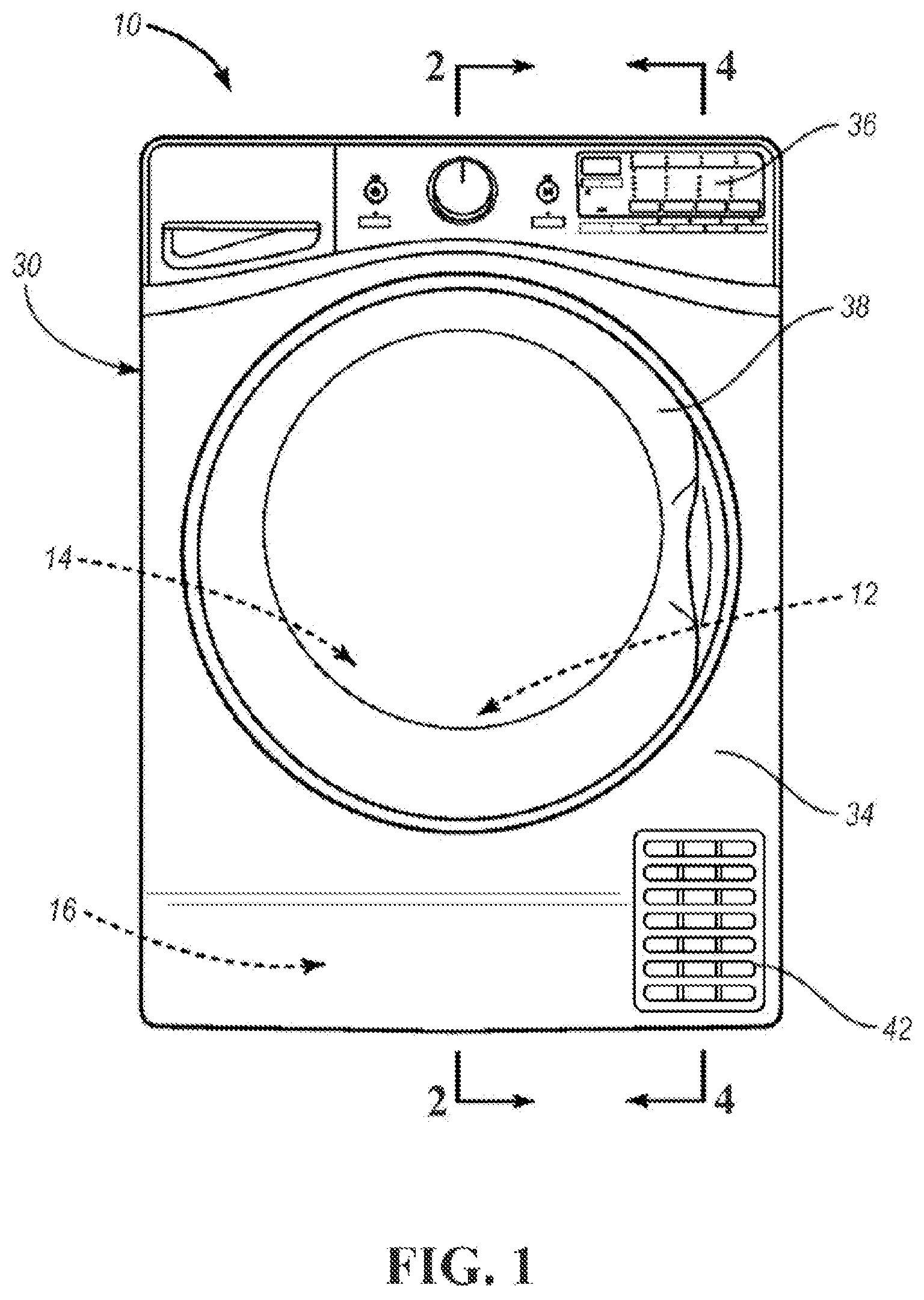 Patent US12366030 — Laundry machine — Figure 1