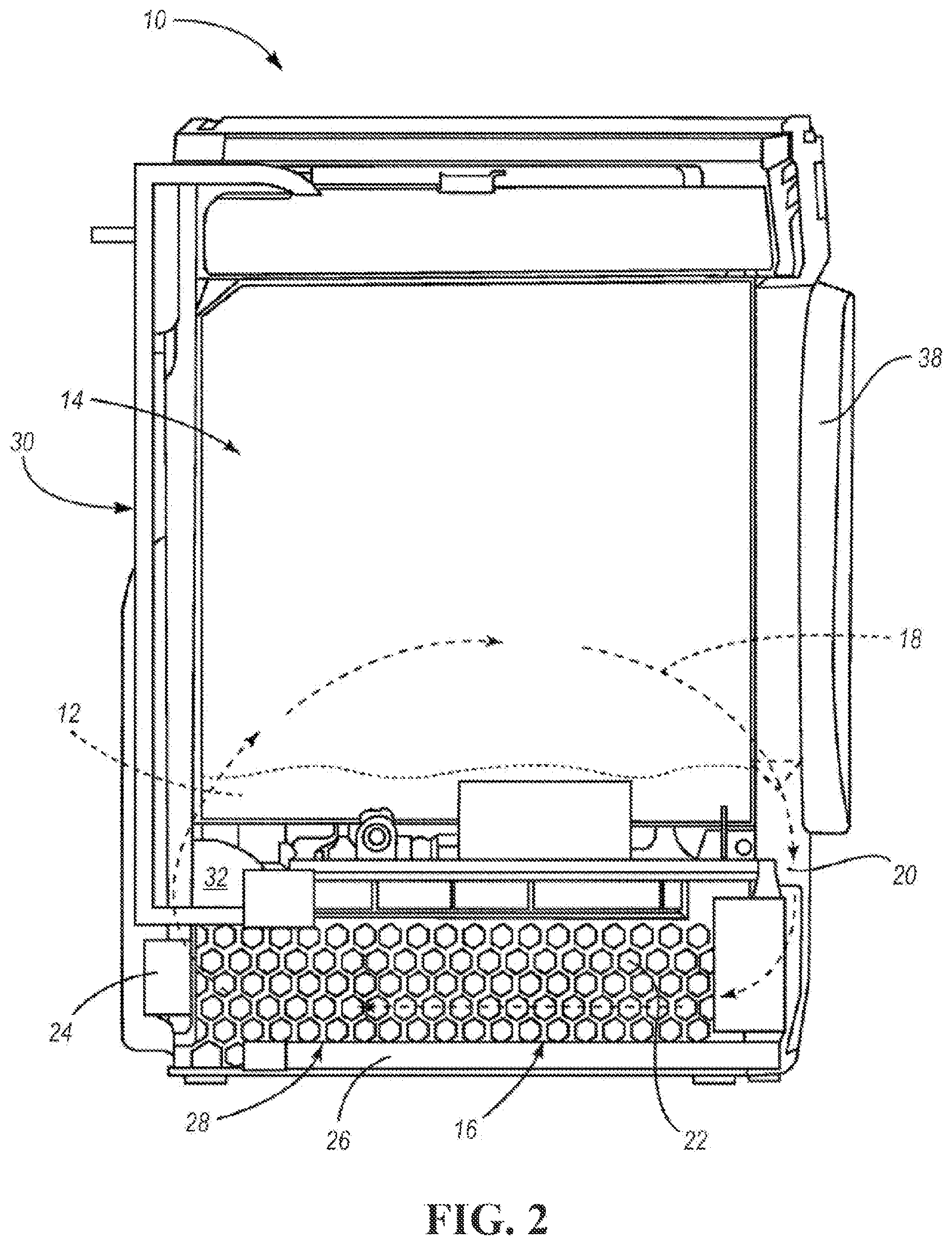Patent US12366030 Figure 2 – Laundry machine
