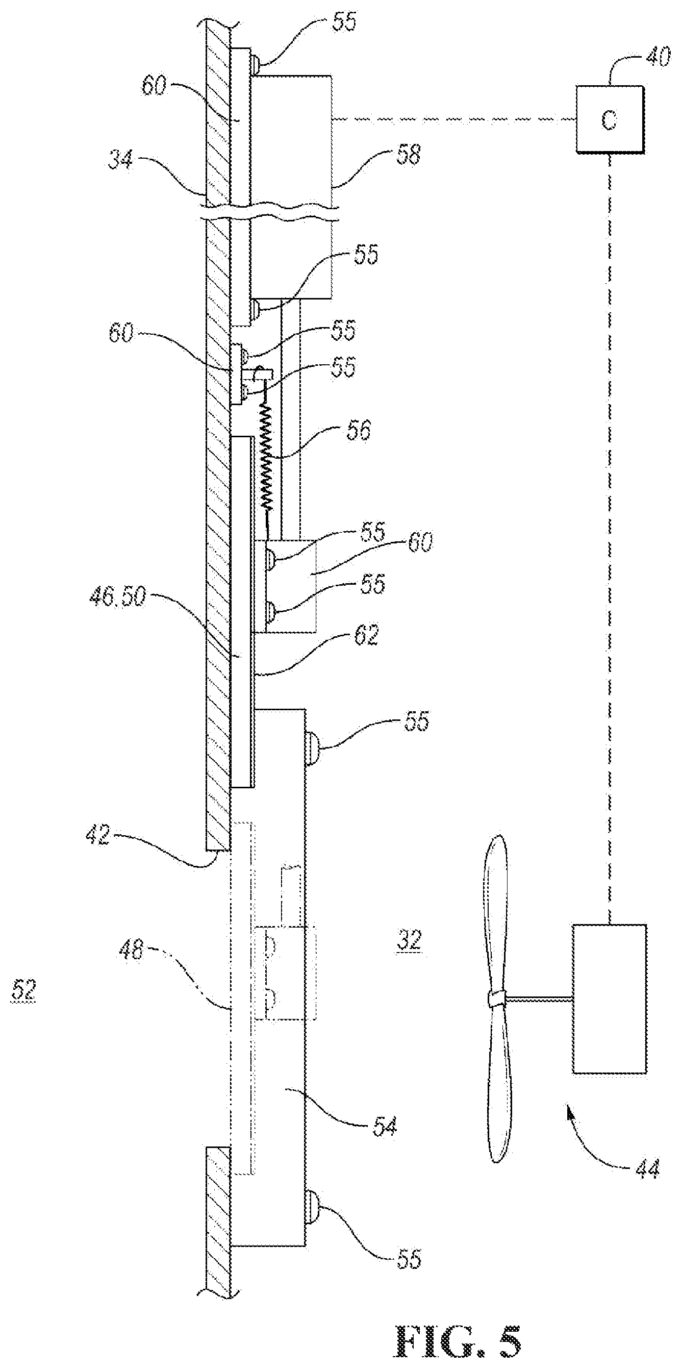 Patent US12366030 Figure 5 – Laundry machine