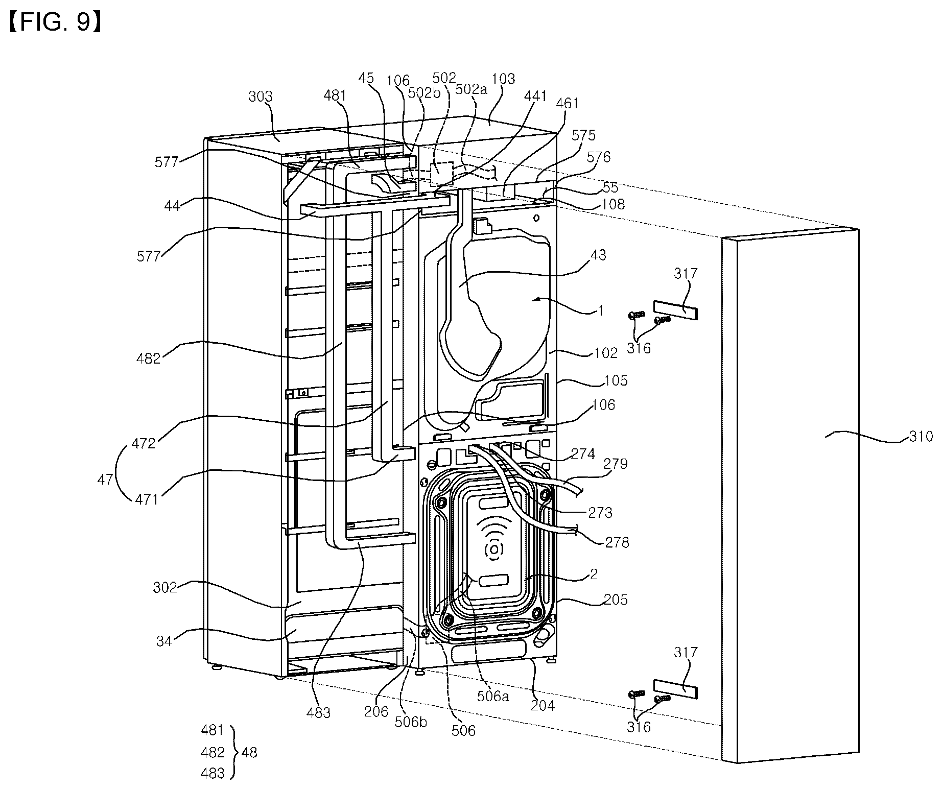 Patent US12366031 Figure 9 – Laundry treating apparatus