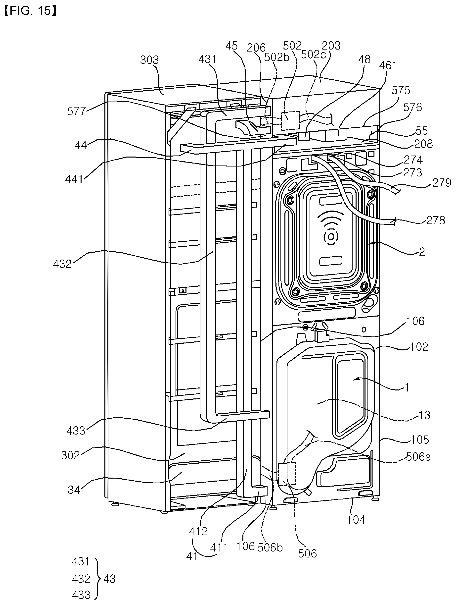 Patent US12366031 Figure 15 – Laundry treating apparatus