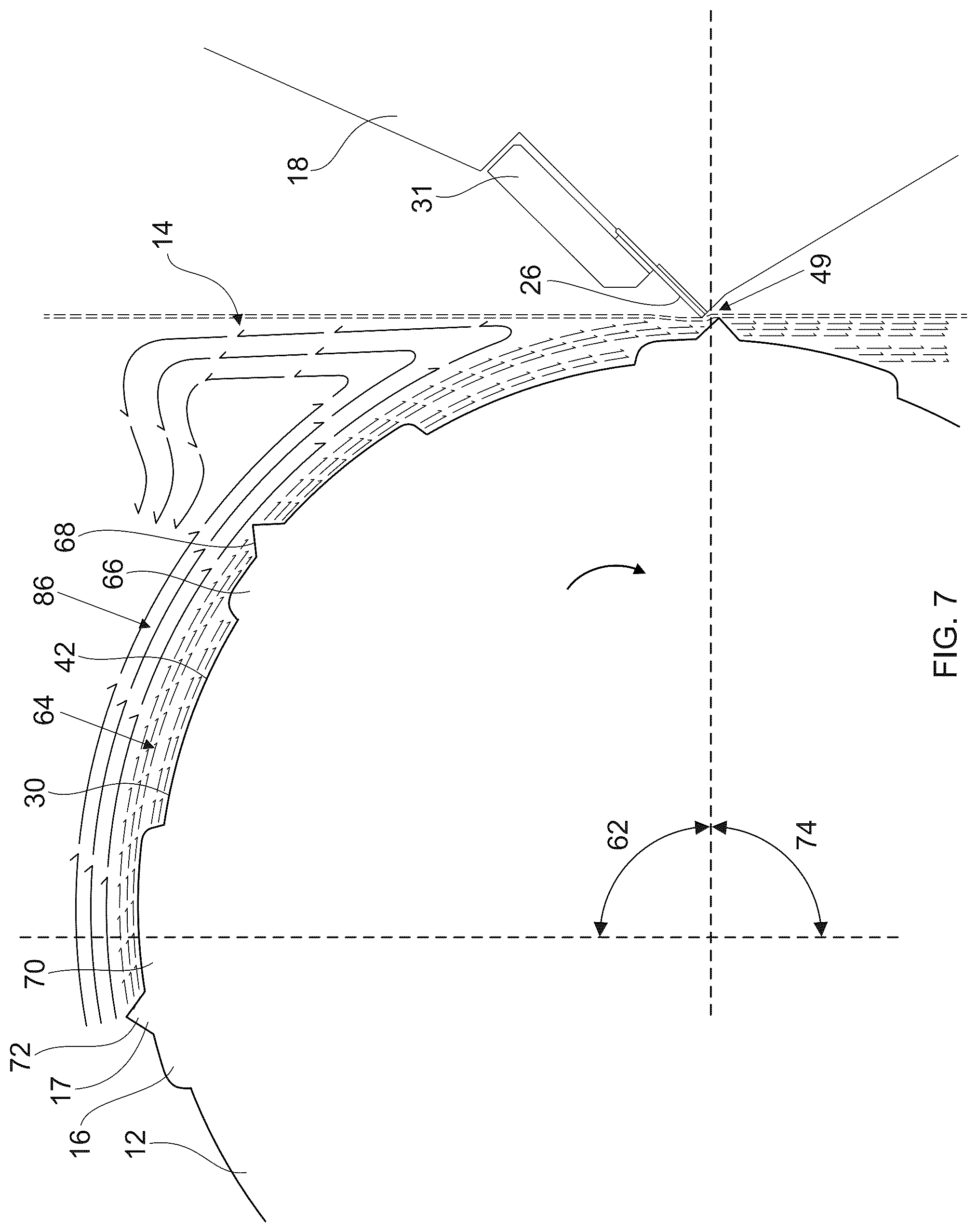 Patent US12366038 Figure 13 – Sanitary tissue product with a shaped line of weakness