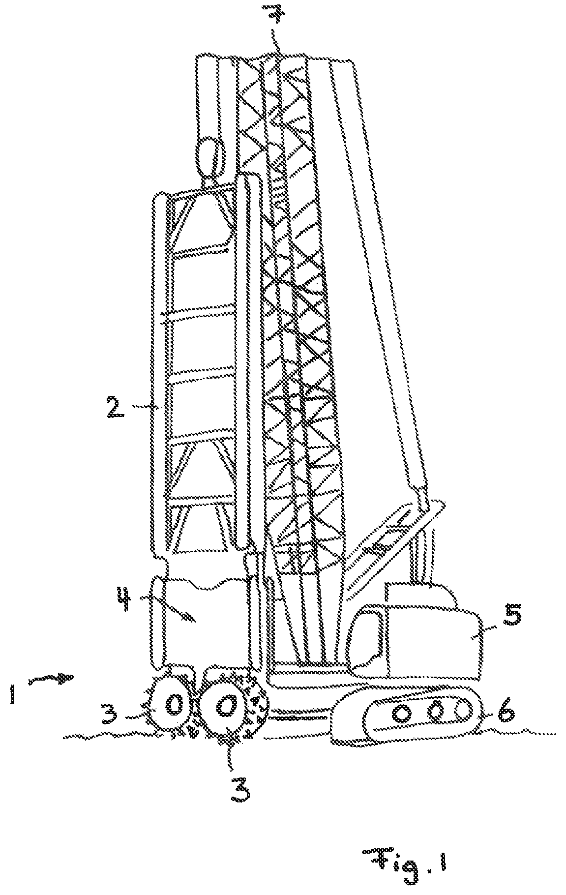 Patent US12366047 Figure 1 – Drive device for a diaphragm wall cutter