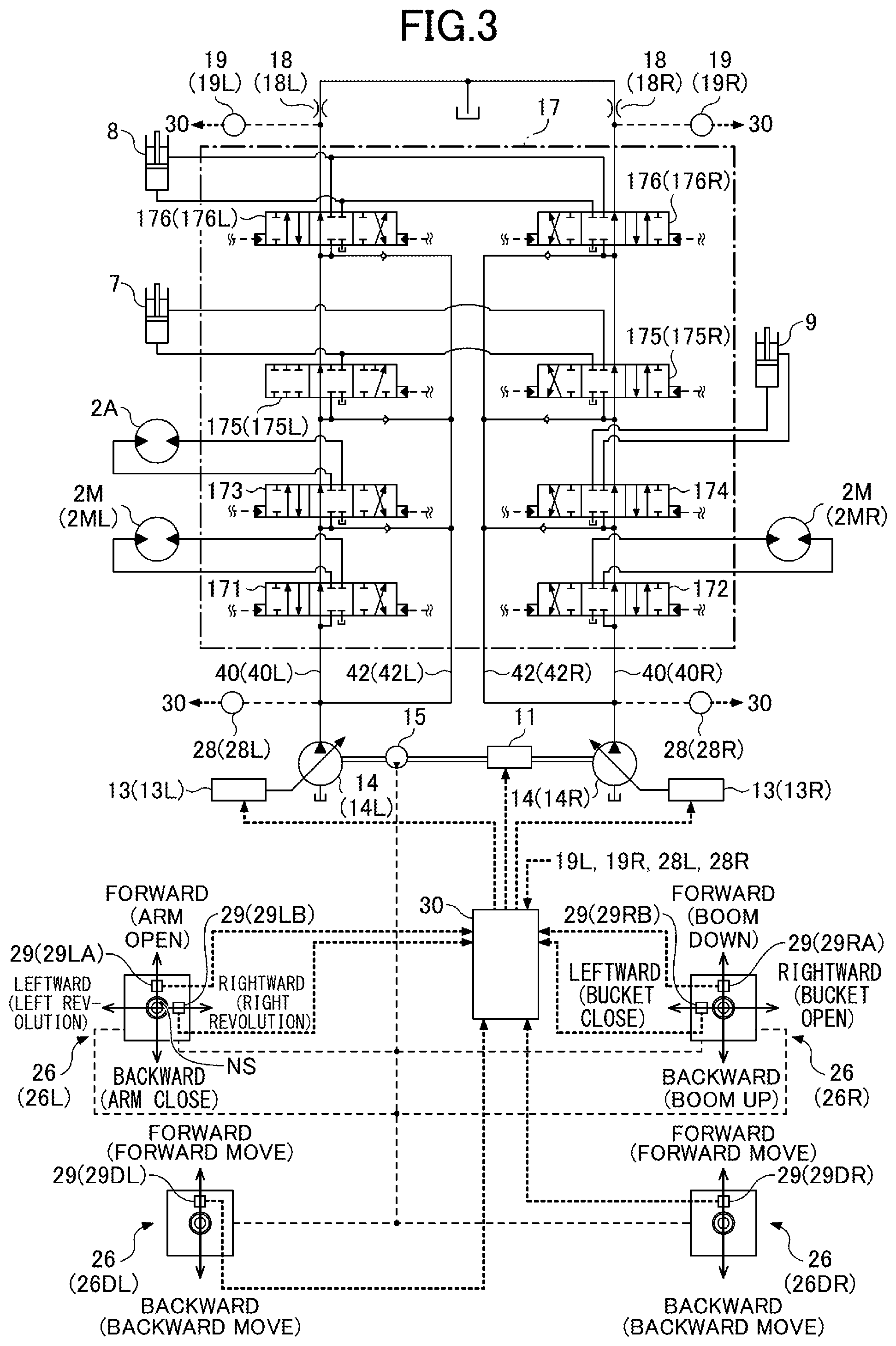 Patent US12366048 Figure 3 – Shovel and construction system