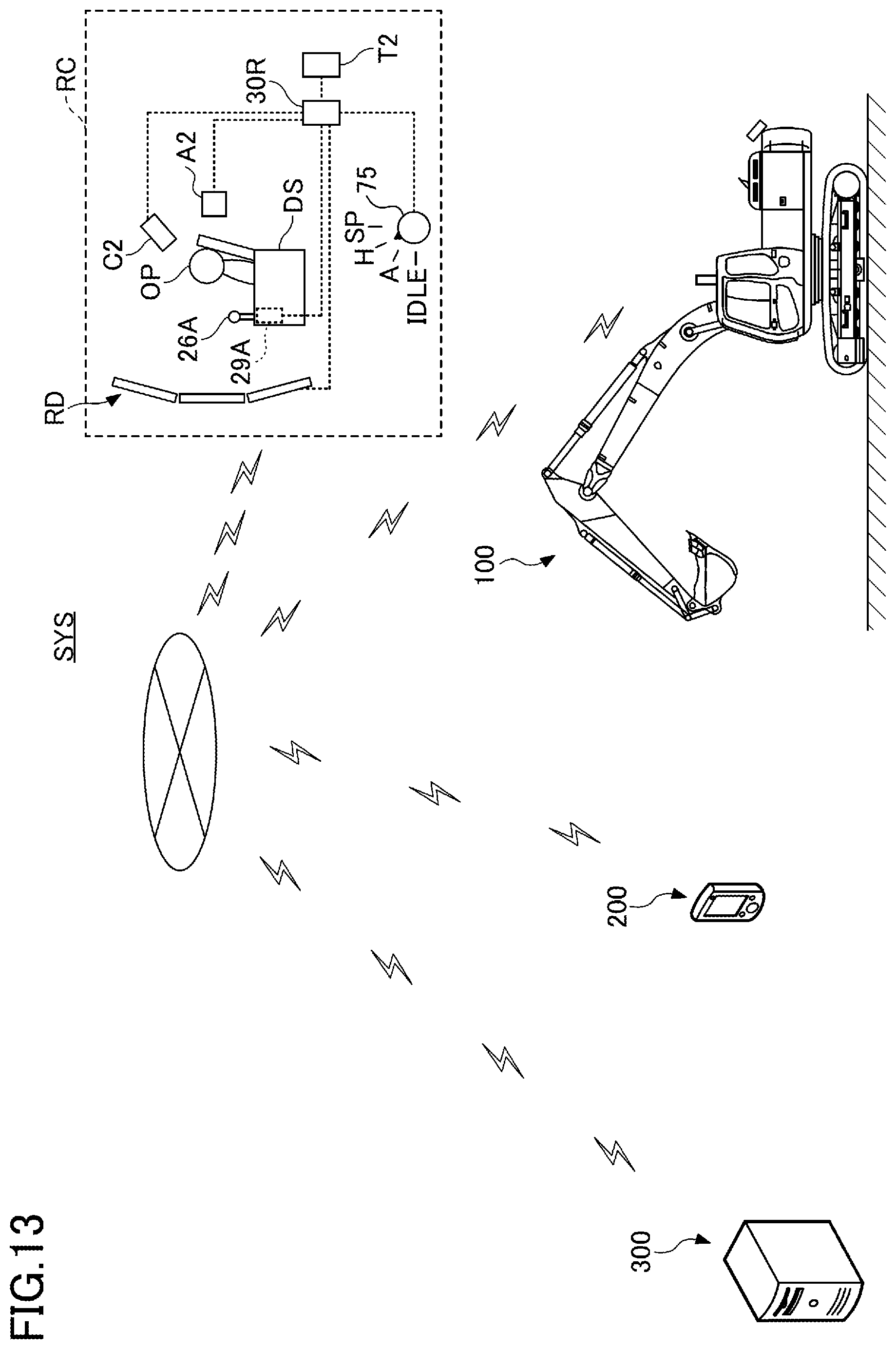 Patent US12366048 Figure 16 – Shovel and construction system