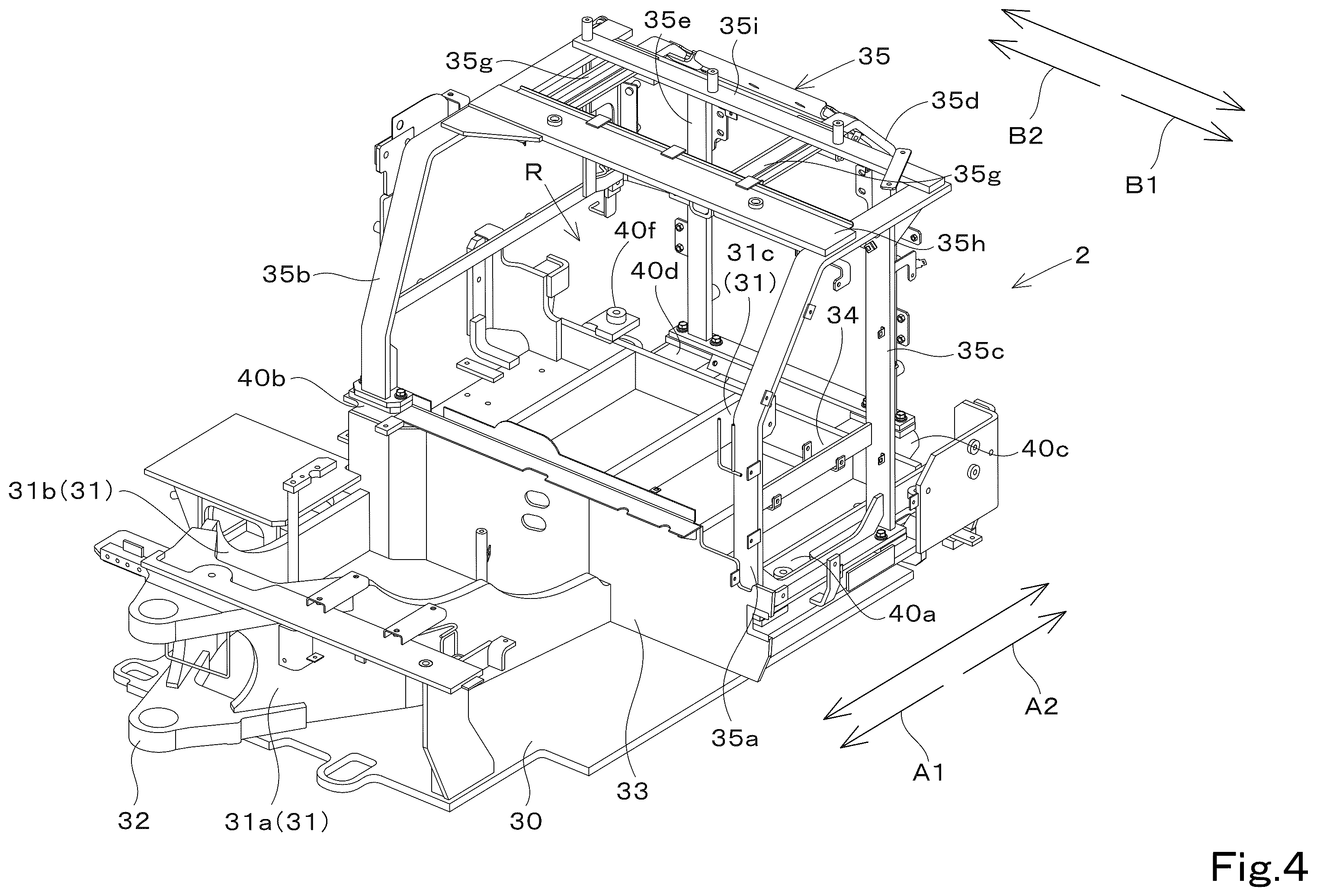 Patent US12366049 Figure 4 – Swivel working machine