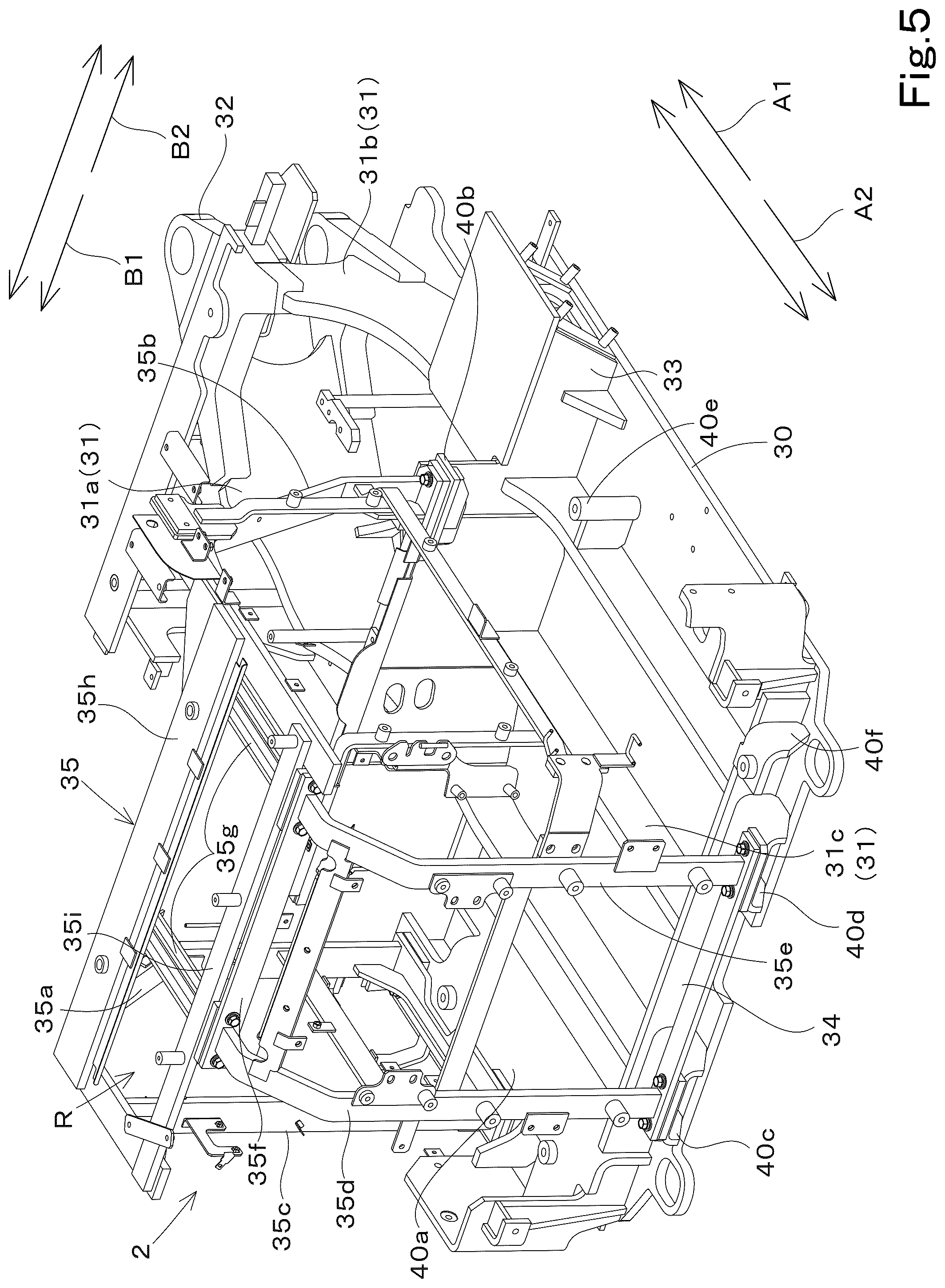 Patent US12366049 Figure 5 – Swivel working machine