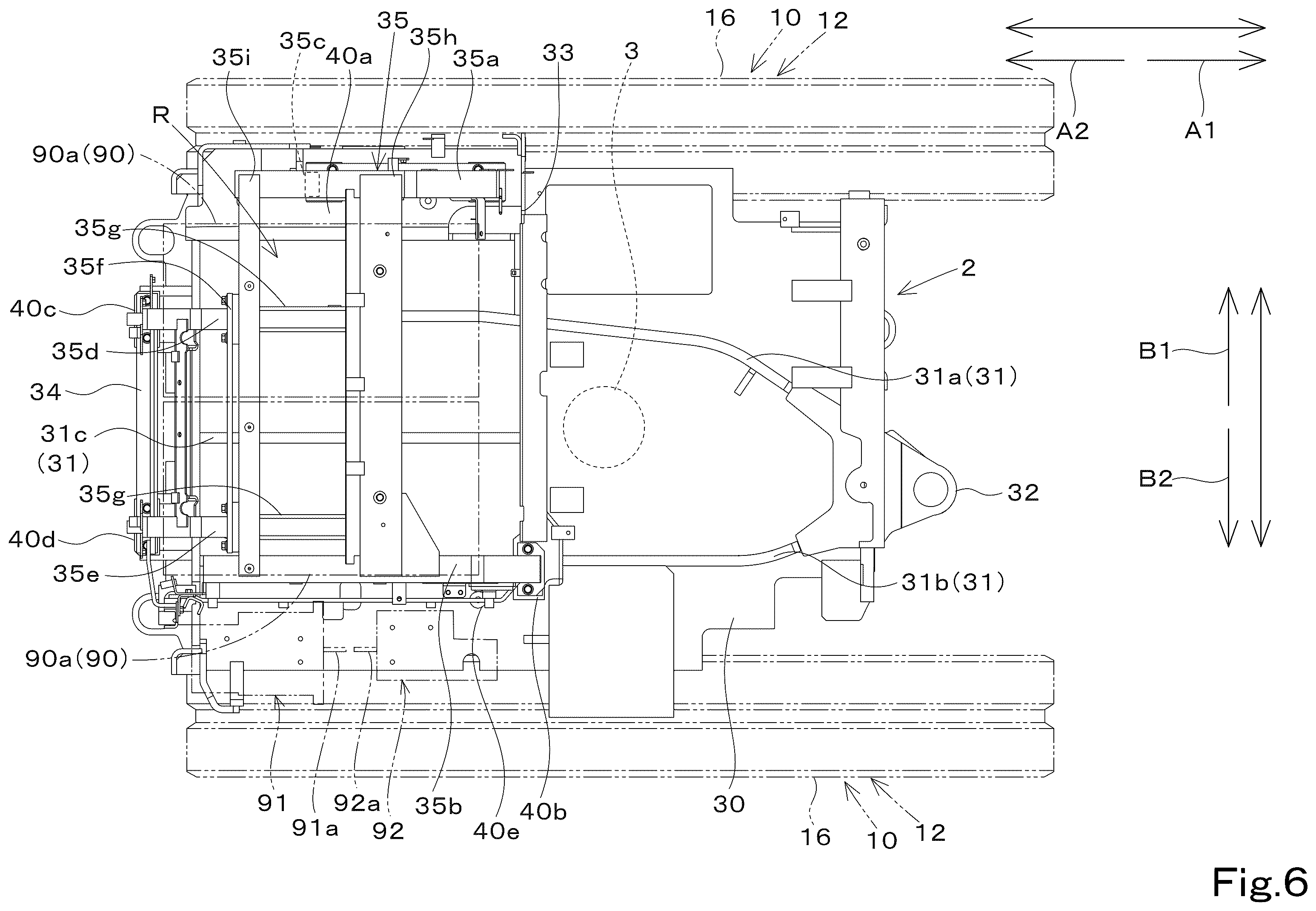 Patent US12366049 Figure 6 – Swivel working machine