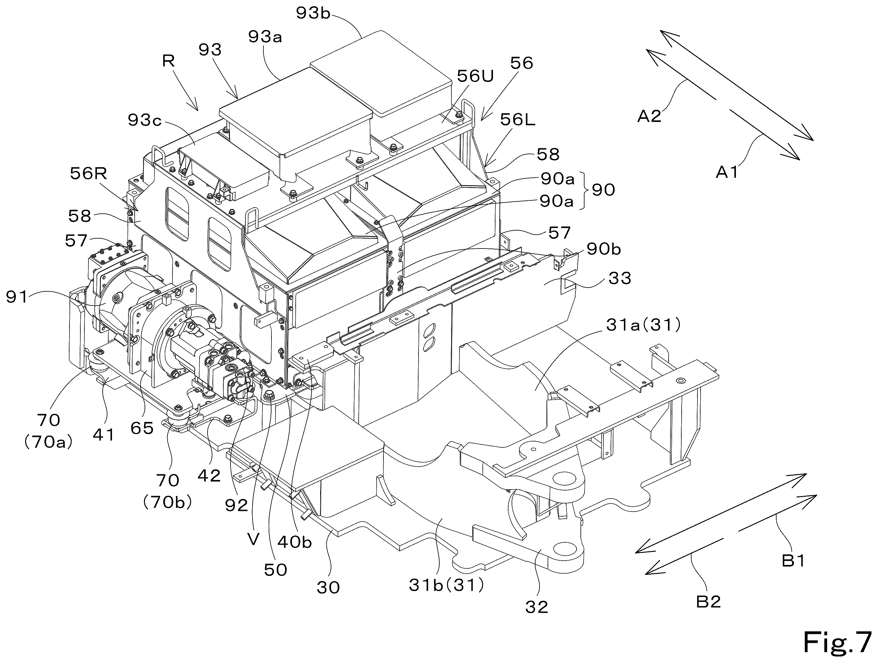 Patent US12366049 Figure 7 – Swivel working machine