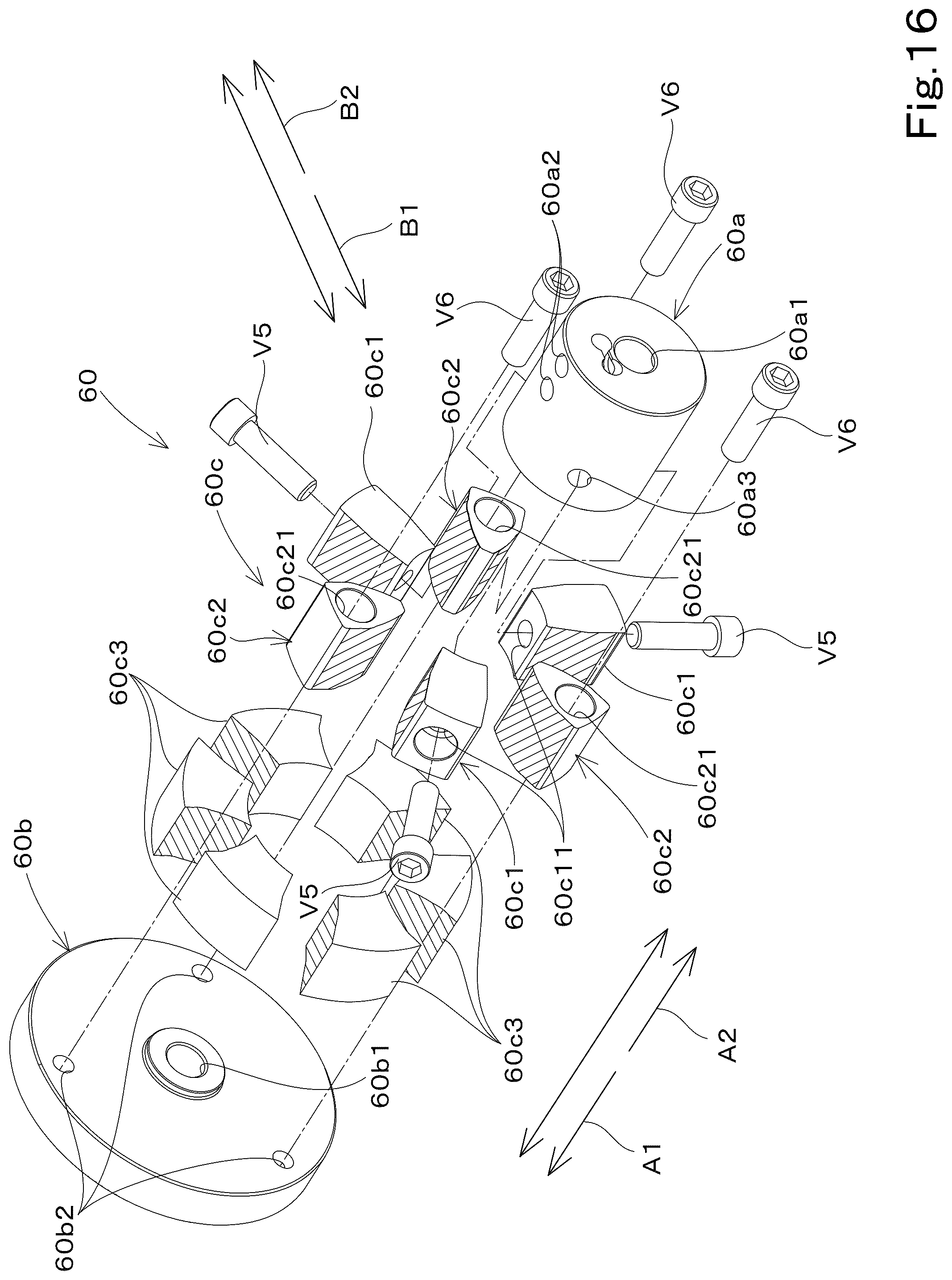 Patent US12366049 Figure 16 – Swivel working machine