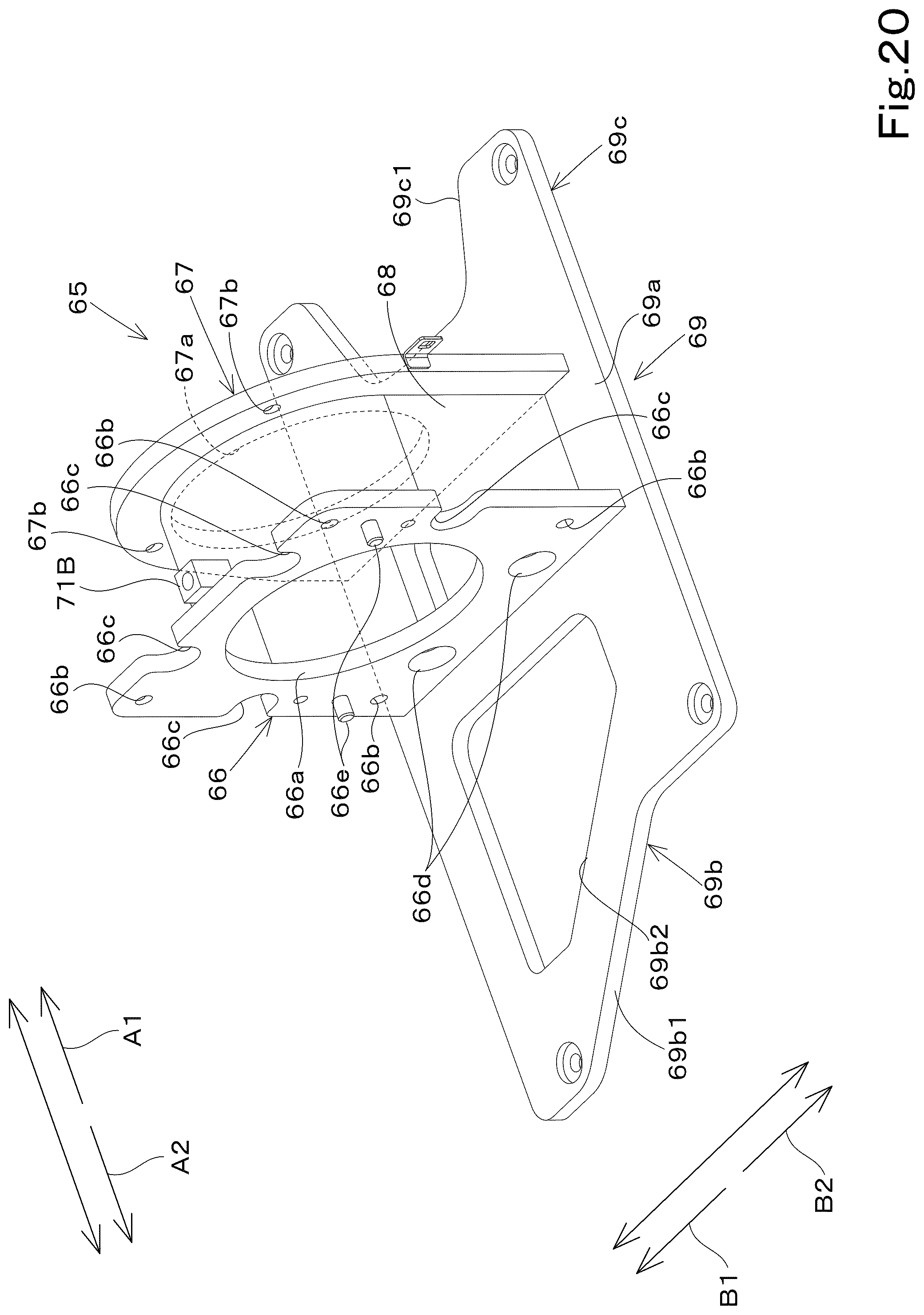 Patent US12366049 Figure 20 – Swivel working machine