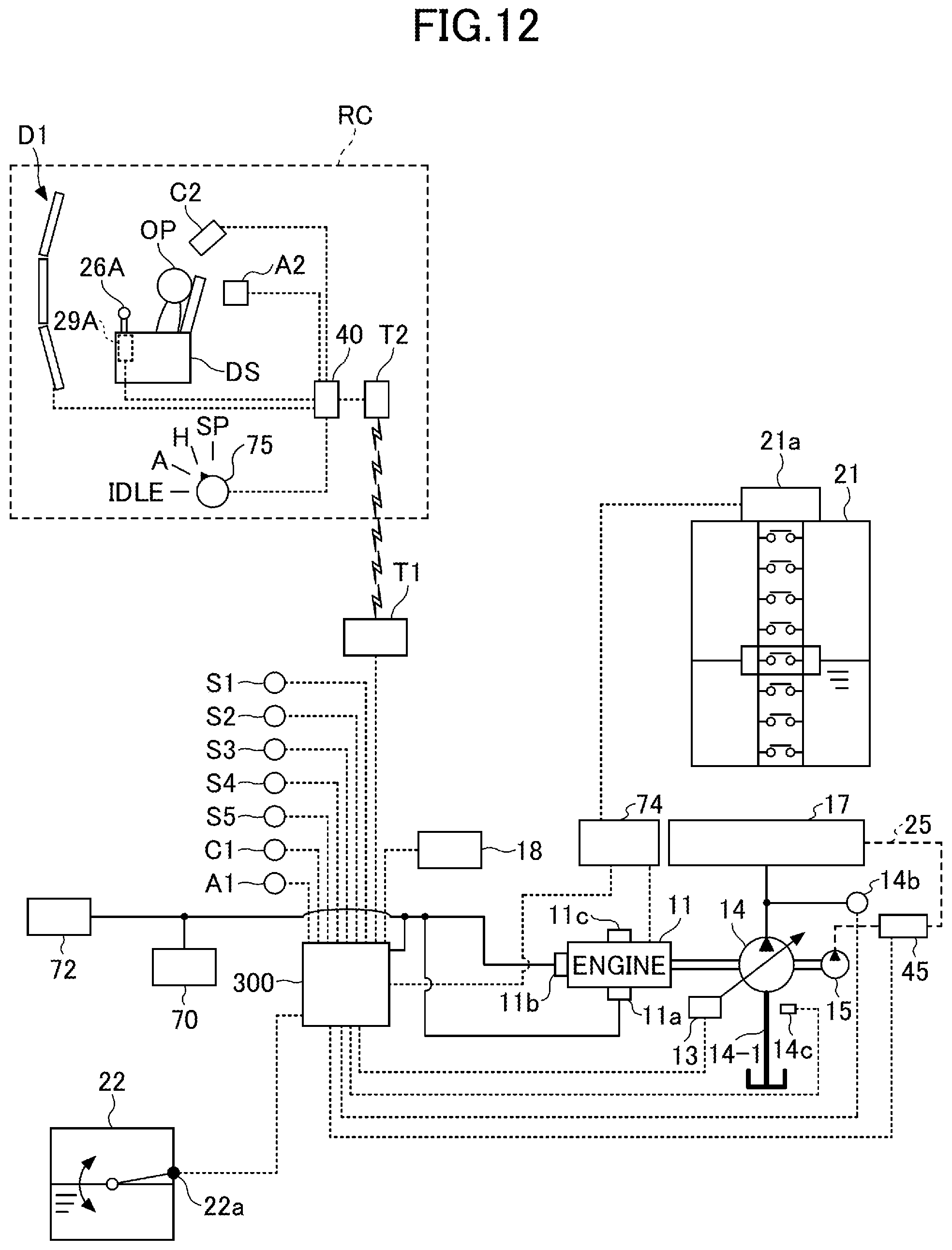 Patent US12366050 Figure 12 – Operation unit for construction machine, and construction machine