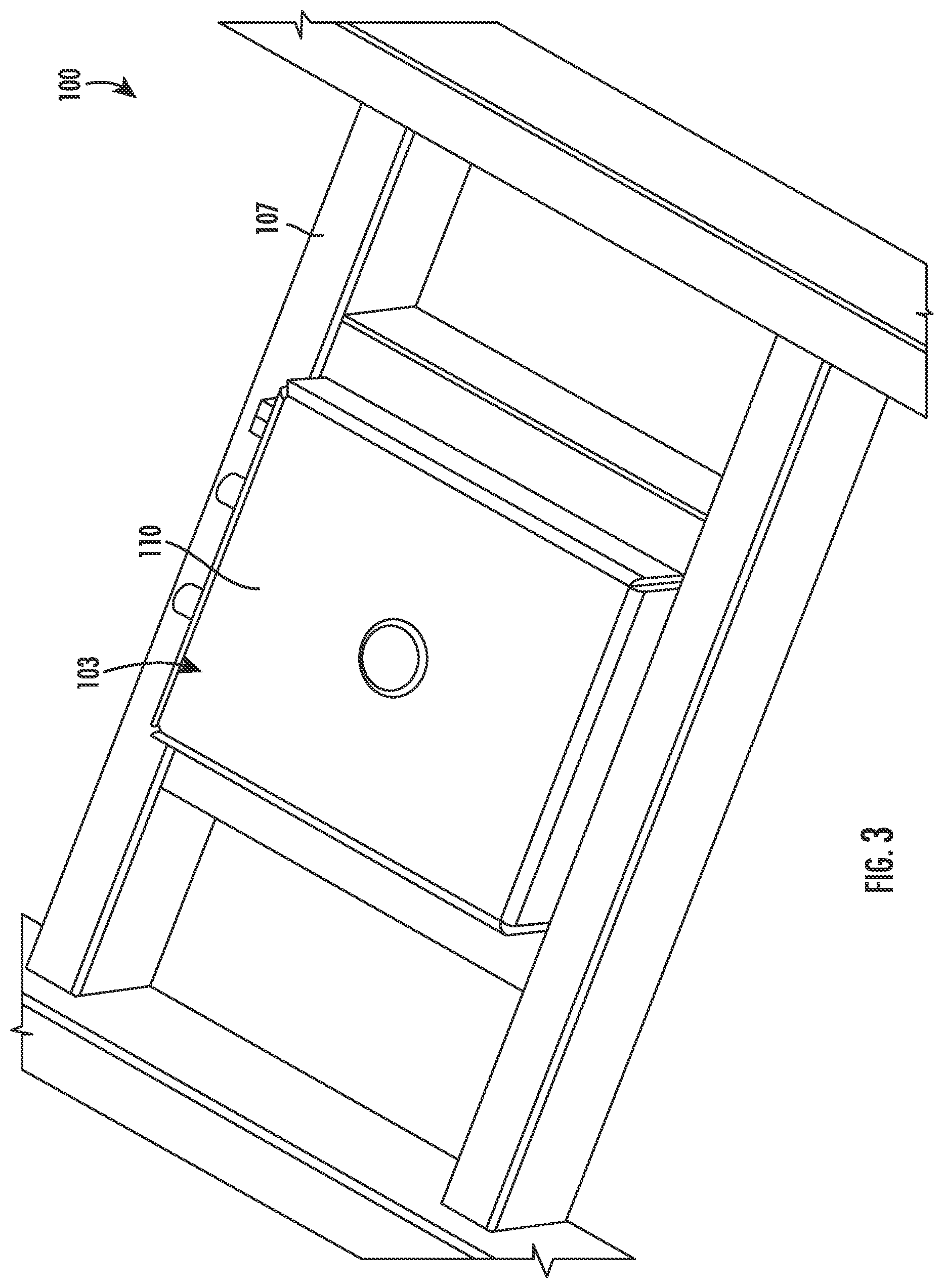 Patent US12366057 Figure 3 – Ceiling mounted kitchen faucet