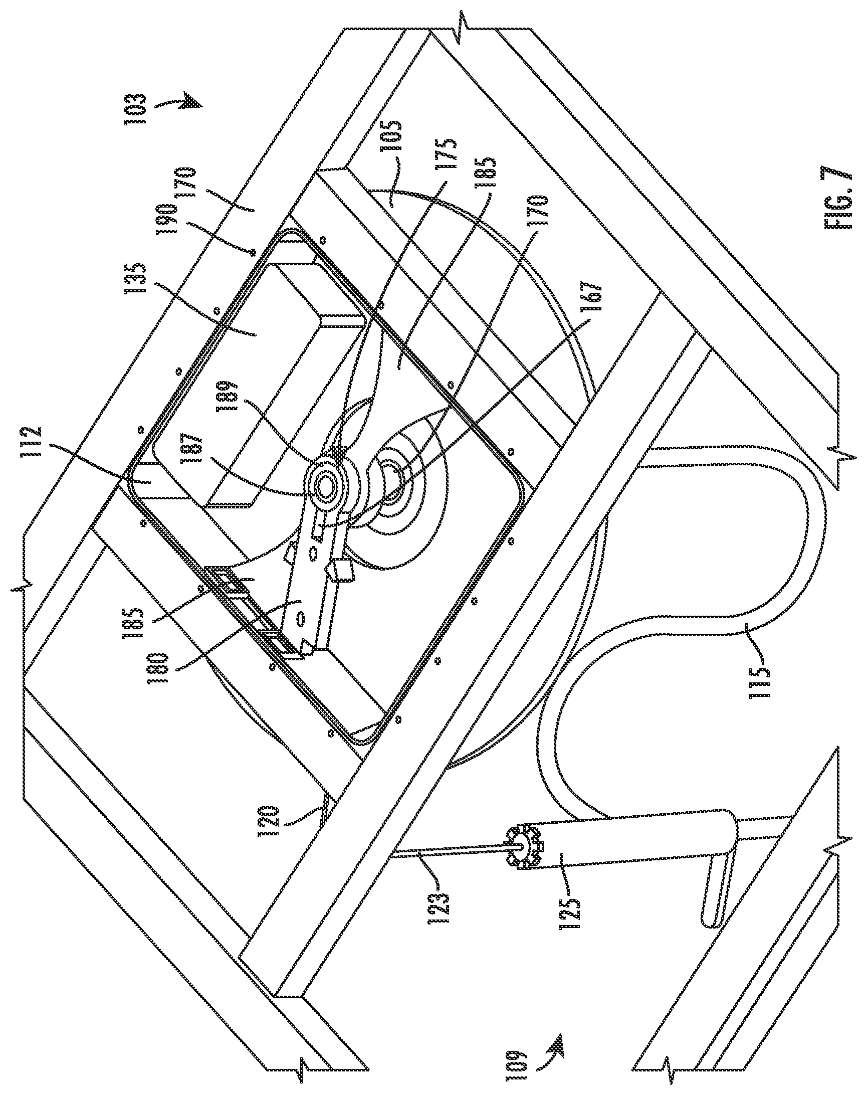 Patent US12366057 Figure 7 – Ceiling mounted kitchen faucet