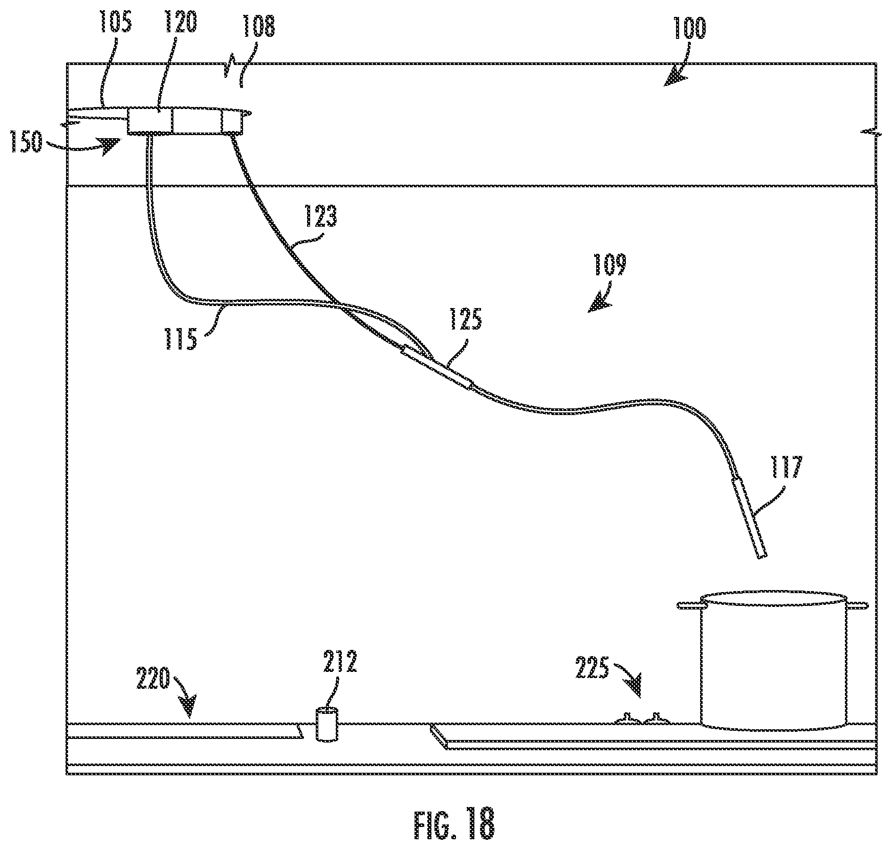Patent US12366057 Figure 17 – Ceiling mounted kitchen faucet