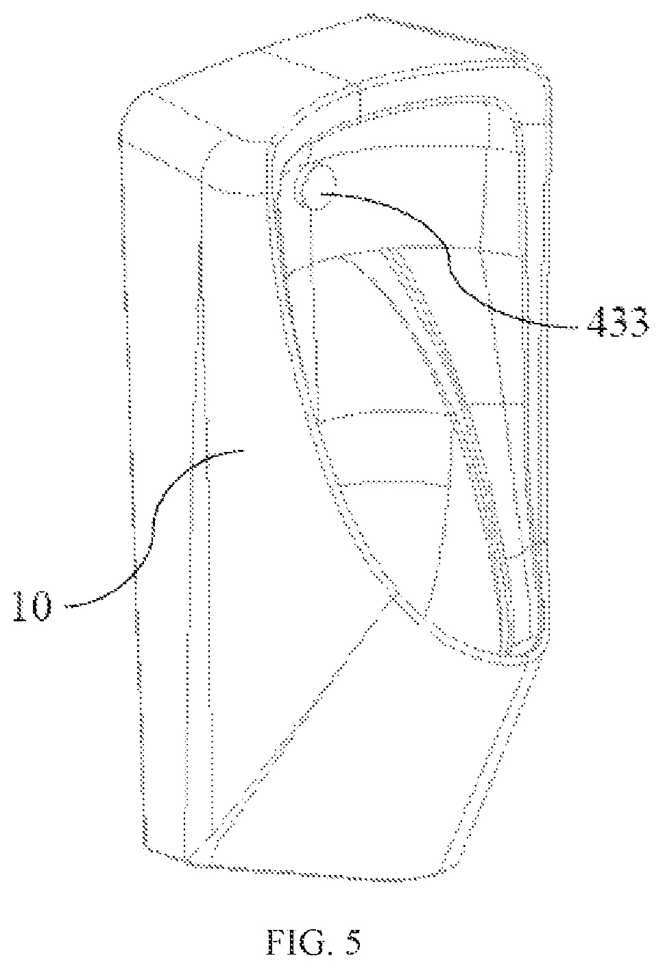 Patent US12366062 Figure 5 – Modularized induction flushing device for urinal and induction urinal