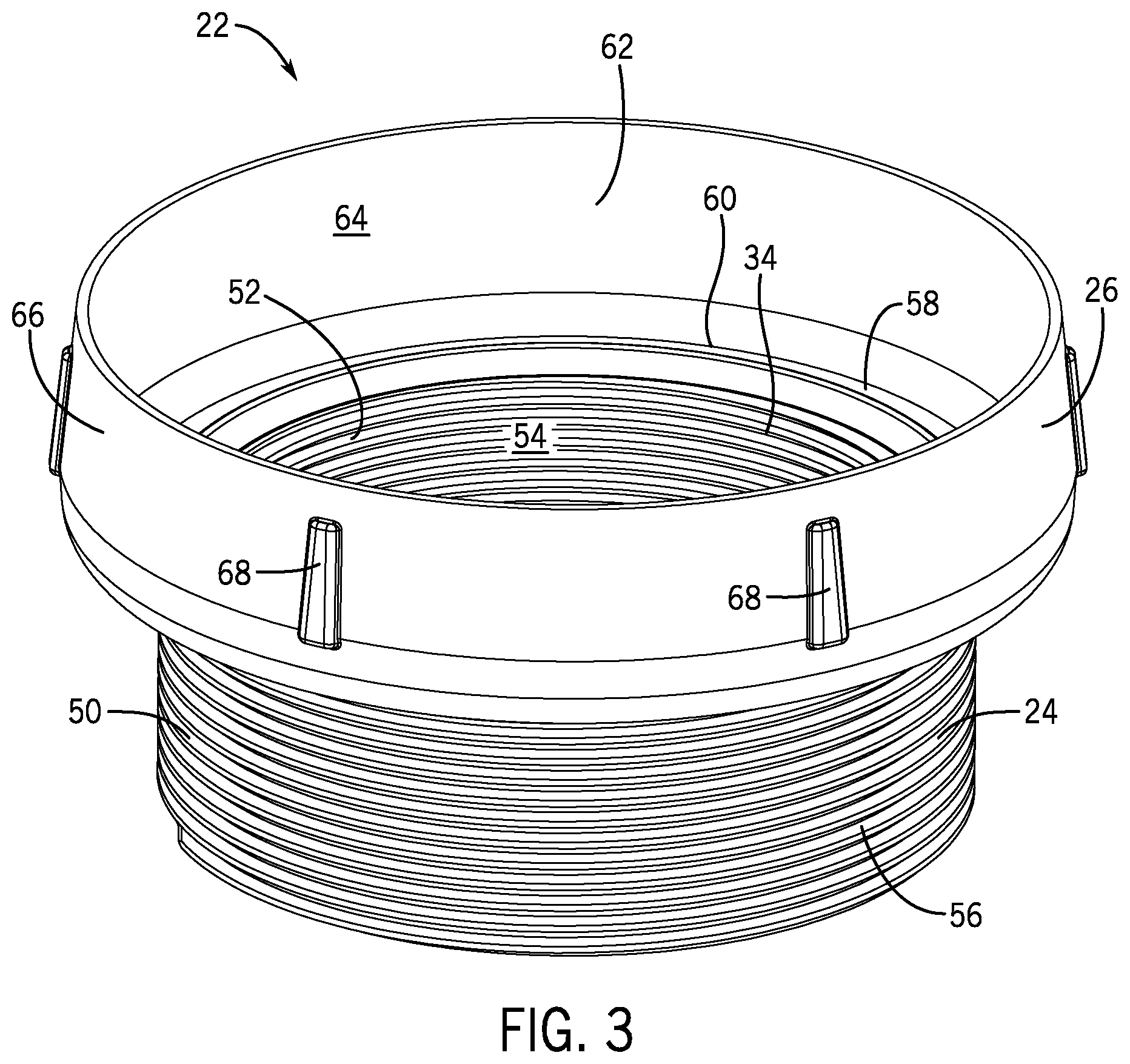 Patent US12366063 Figure 3 – Cover assembly and methods