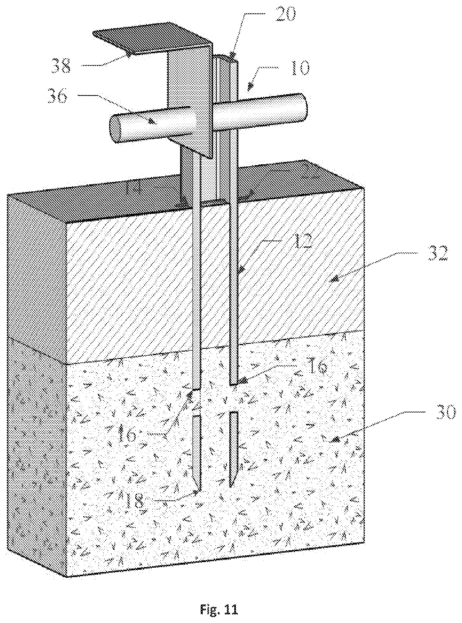 Patent US12366064 Figure 12 – Tie shear connector for wall panel construction and method thereof