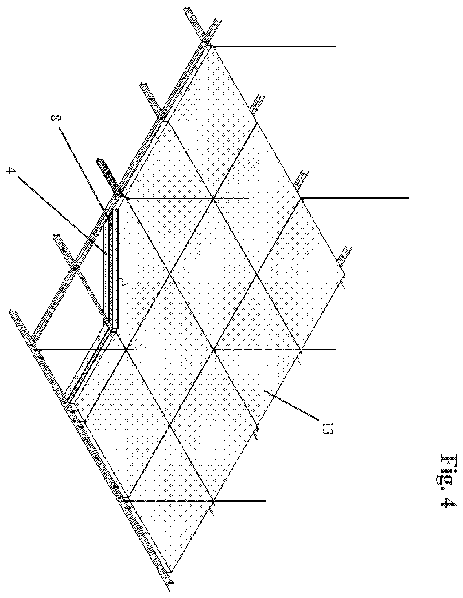 Patent US12366066 Figure 4 – Radio frequency and acoustic mitigating ceiling tile system