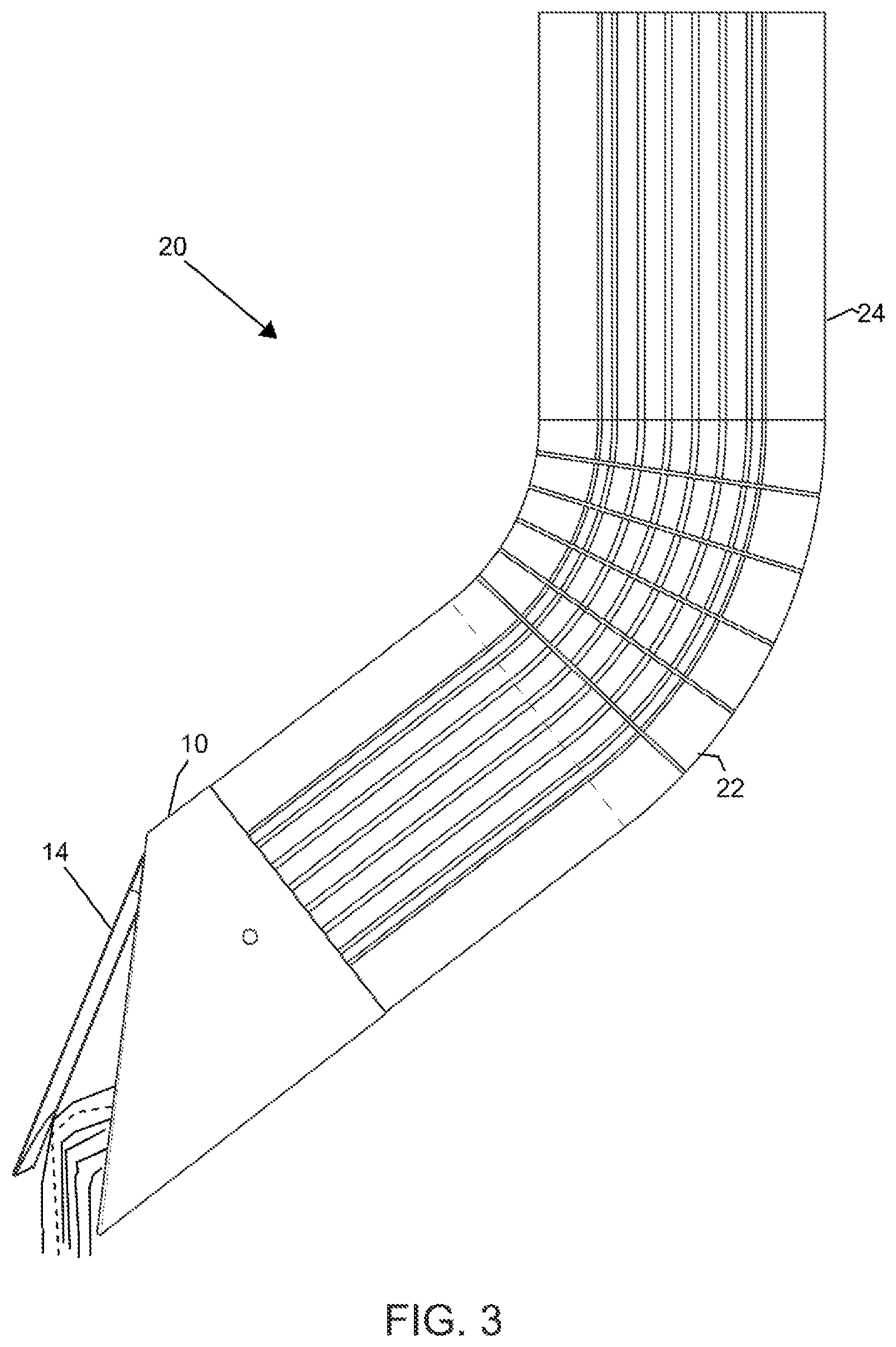 Patent US12366070 Figure 3 – Cover for circular-profile downspouts having protection from animal/insect intrusion and damage/debris accumulation