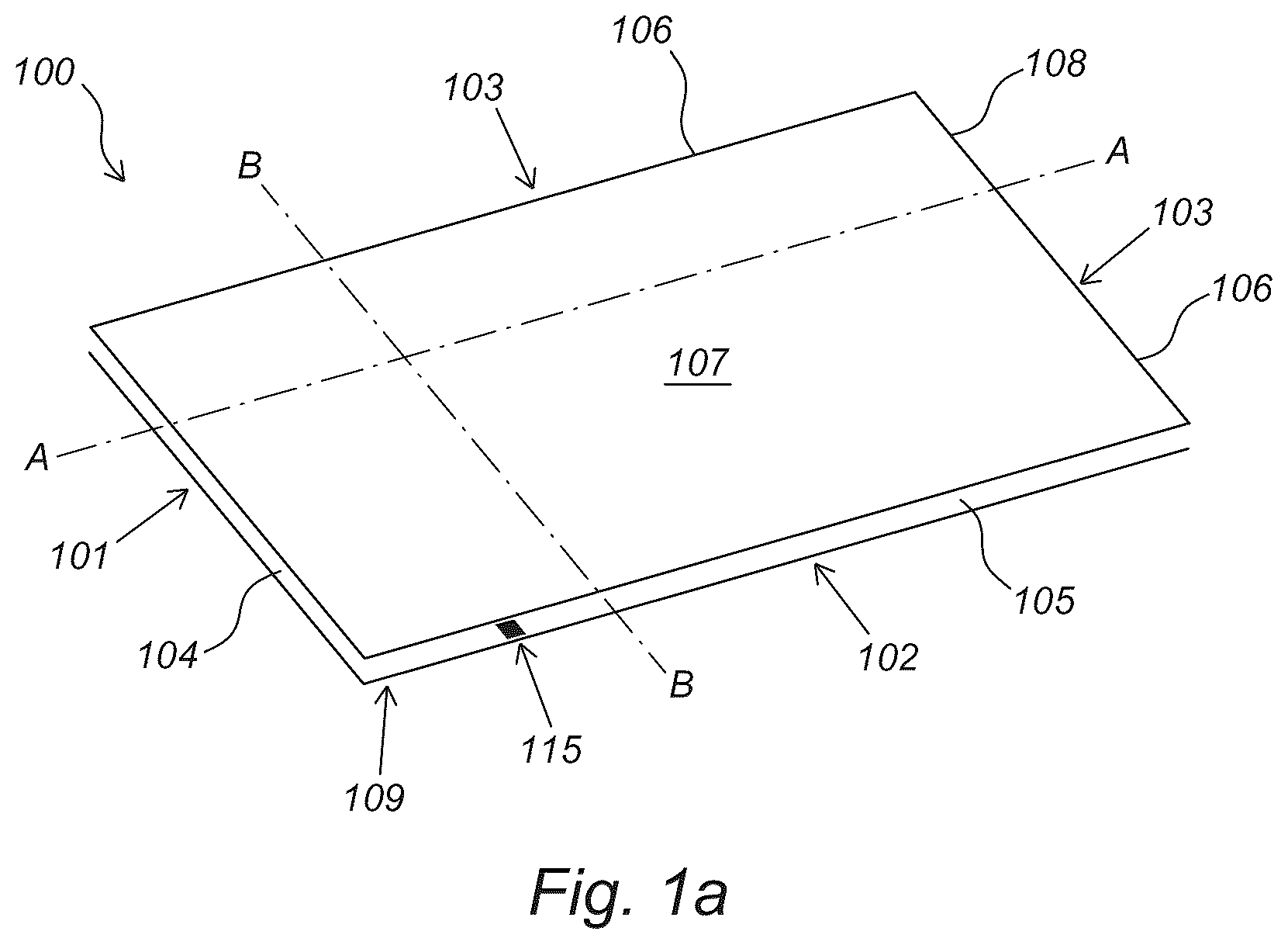 Patent US12366072 — Decorative panel, decorative covering composed of a plurality of such panels, and decorative panel system — Figure 1