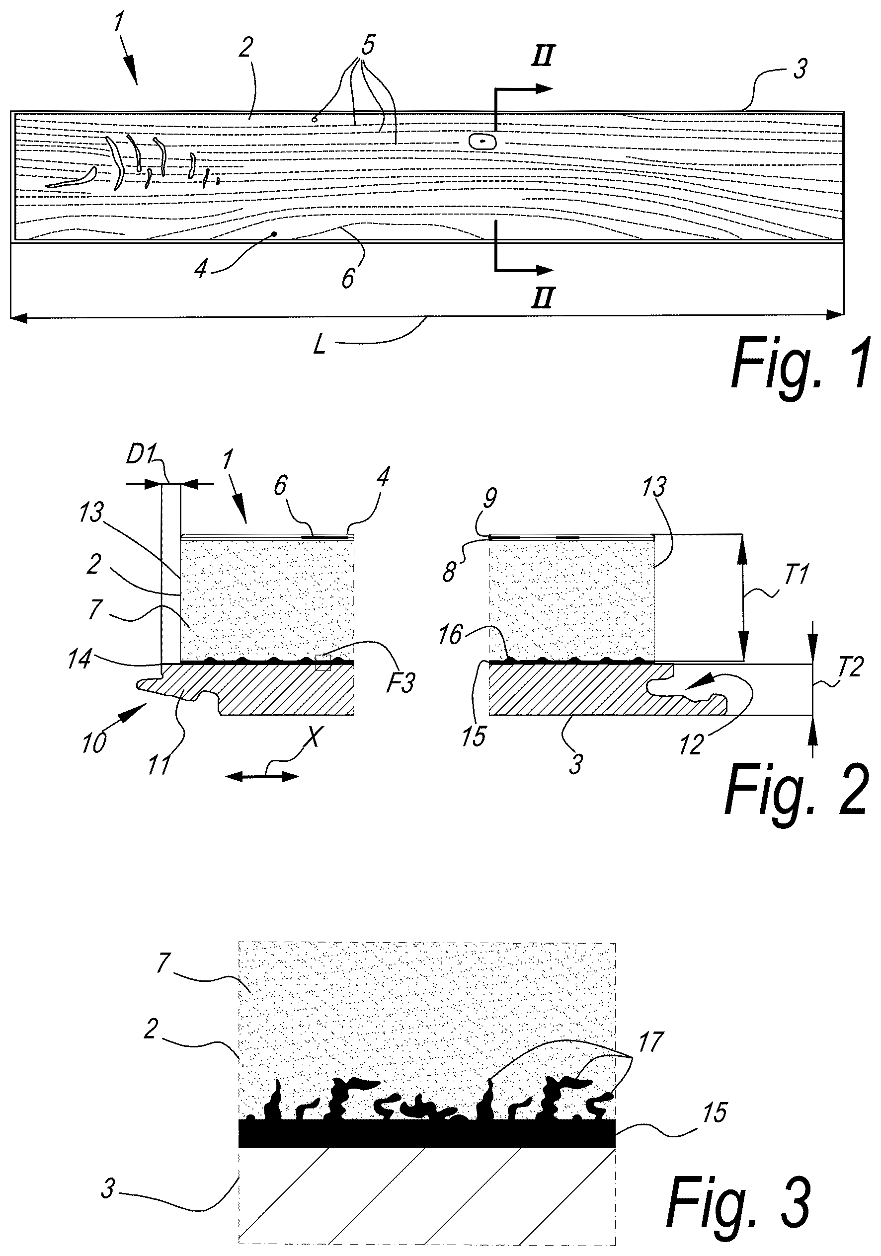 Patent US12366074 Figure 1 – Floor element for forming a floor covering, a floor covering, and a method for manufacturing a floor element