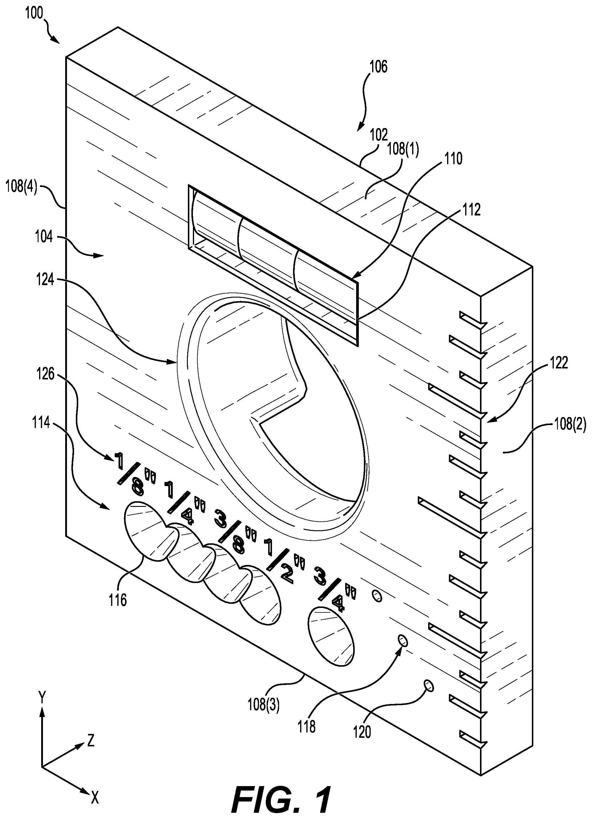 Patent US12366076 — Alignment tool for trim — Figure 1