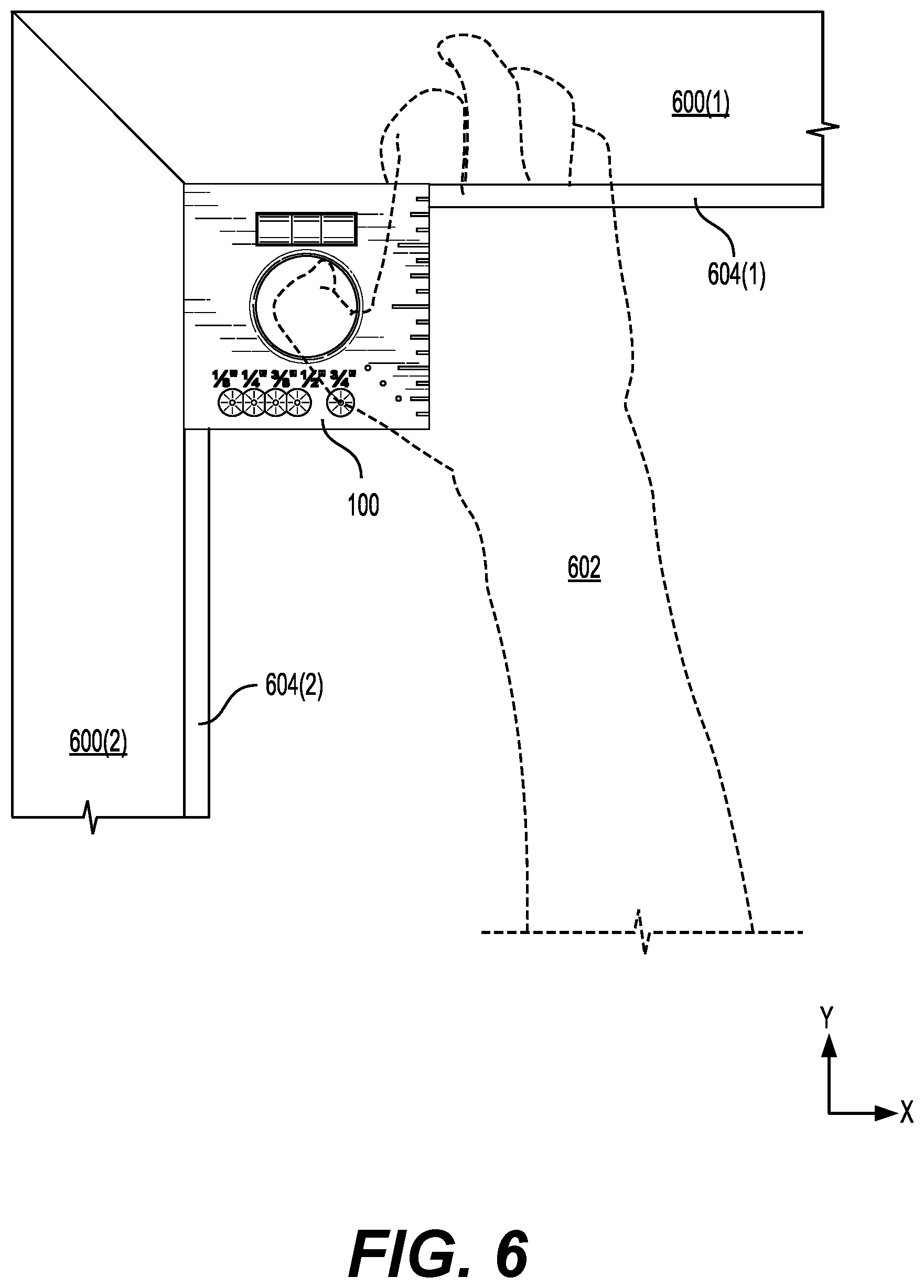 Patent US12366076 Figure 6 – Alignment tool for trim