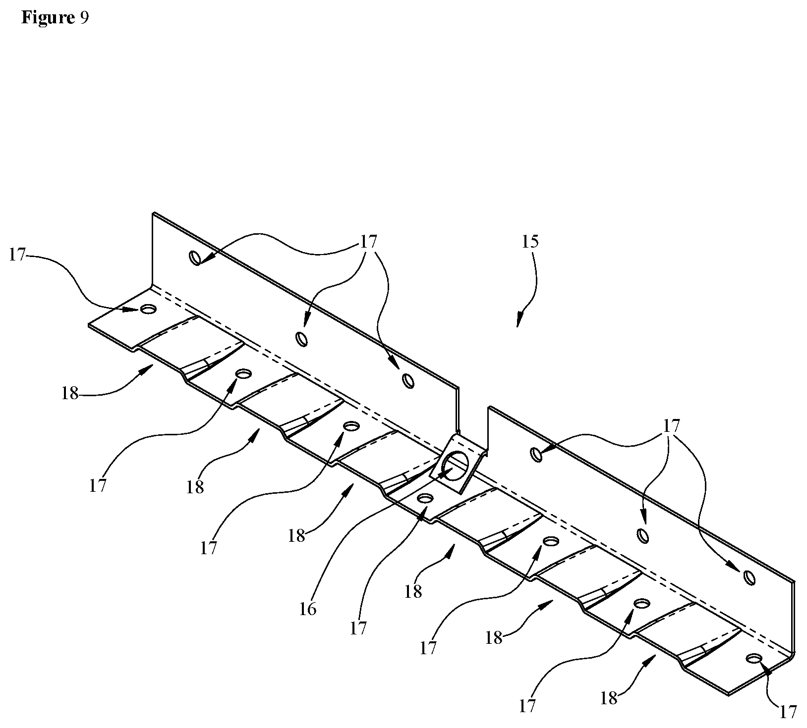 Patent US12366078 Figure 6 – Structural connector for tensioning floor joists and beams