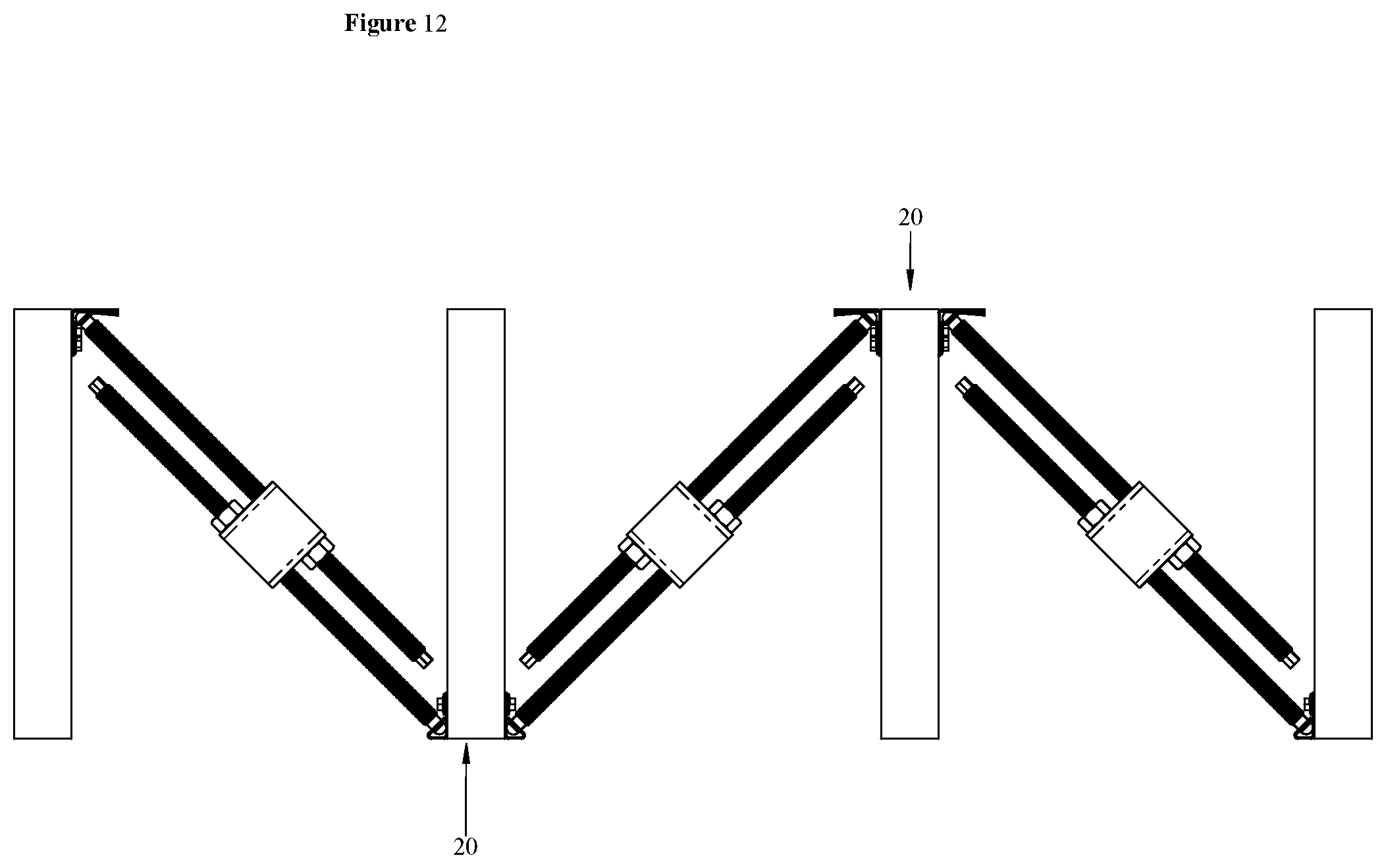 Patent US12366078 Figure 8 – Structural connector for tensioning floor joists and beams