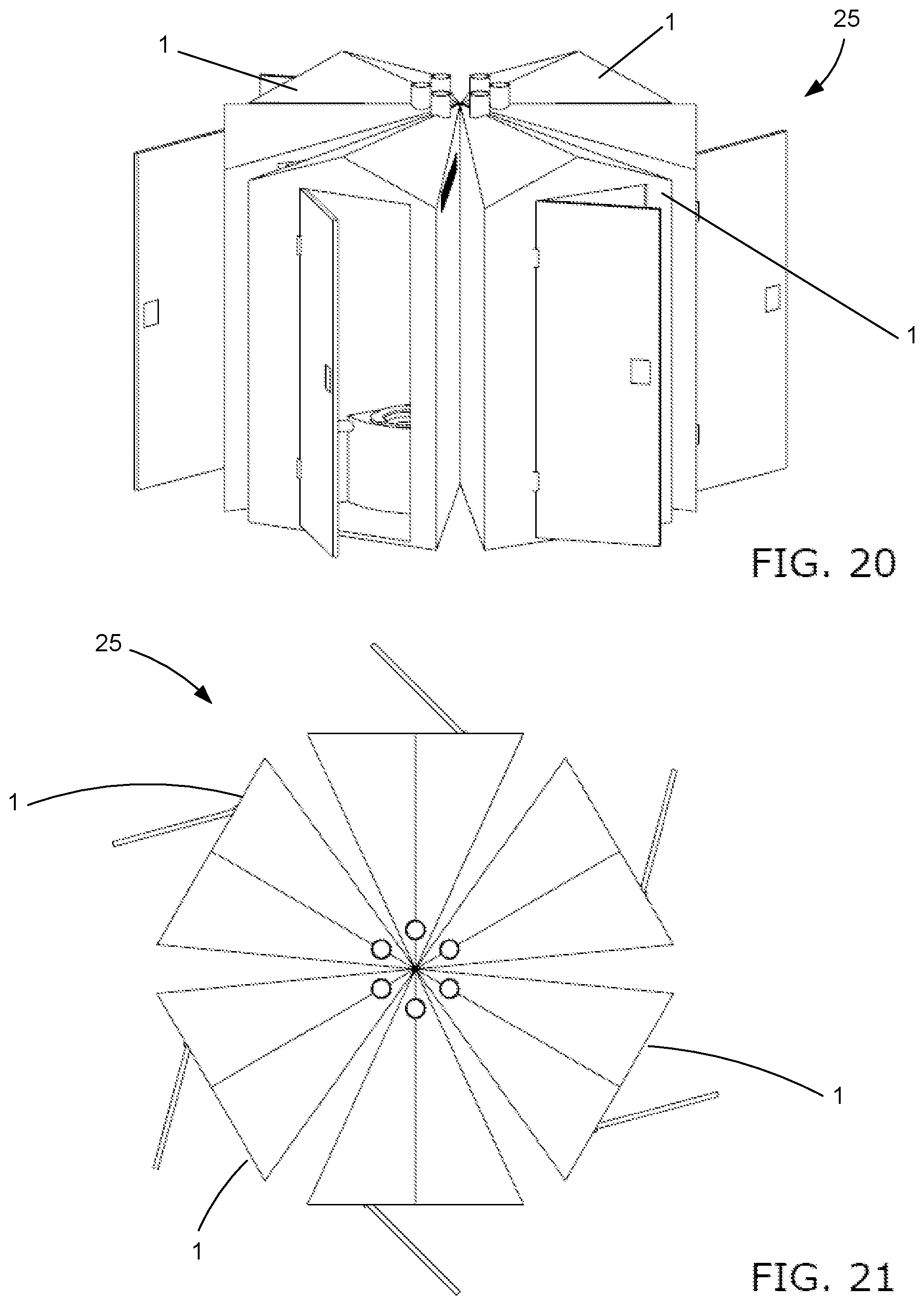 Patent US12366079 Figure 15 – Triangular shaped portable toilet