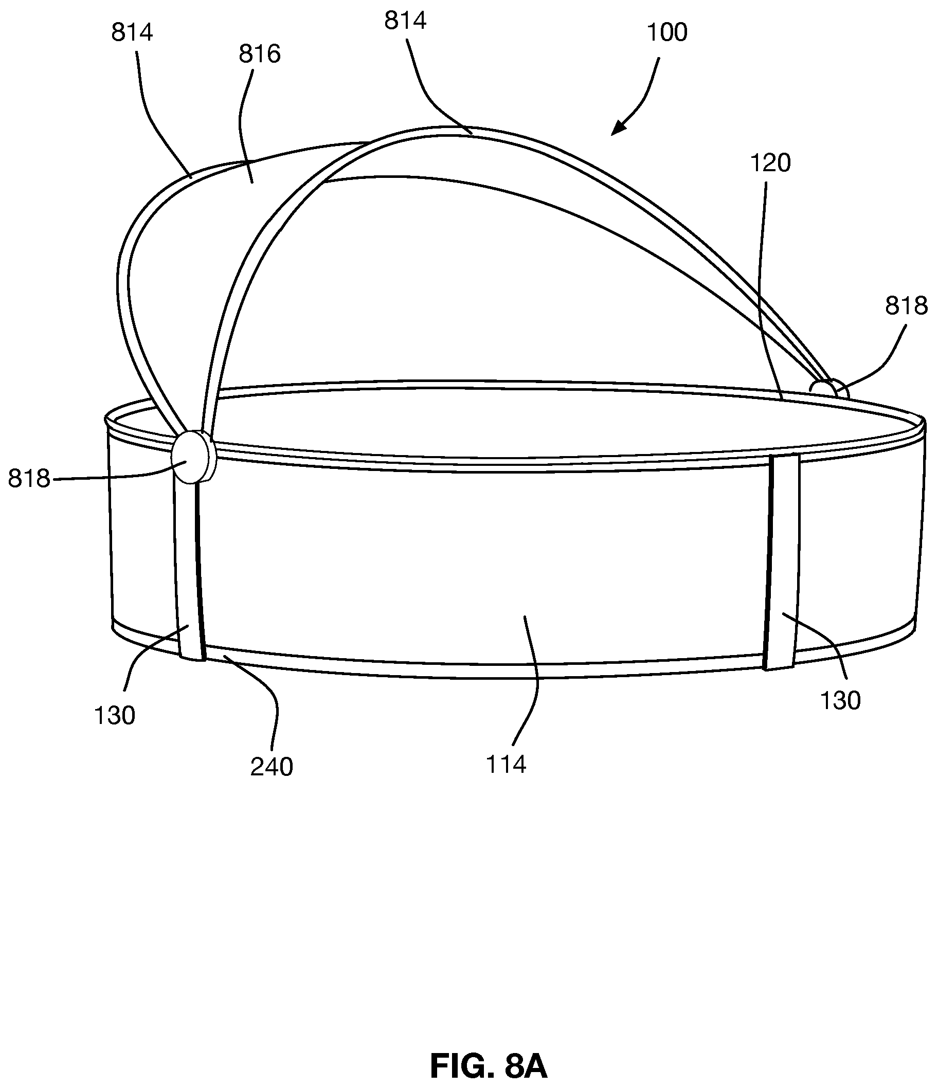 Patent US12366080 Figure 13 – Portable and collapsible pool