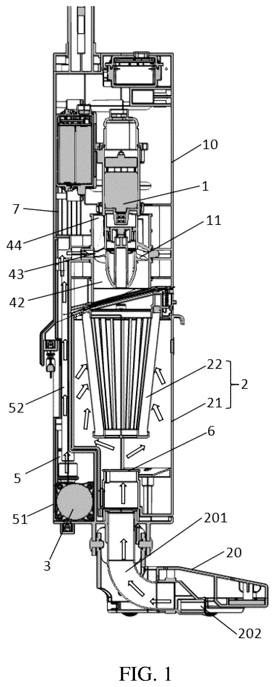 Patent US12366082 Figure 1 – Handheld swimming pool sewage suction machine