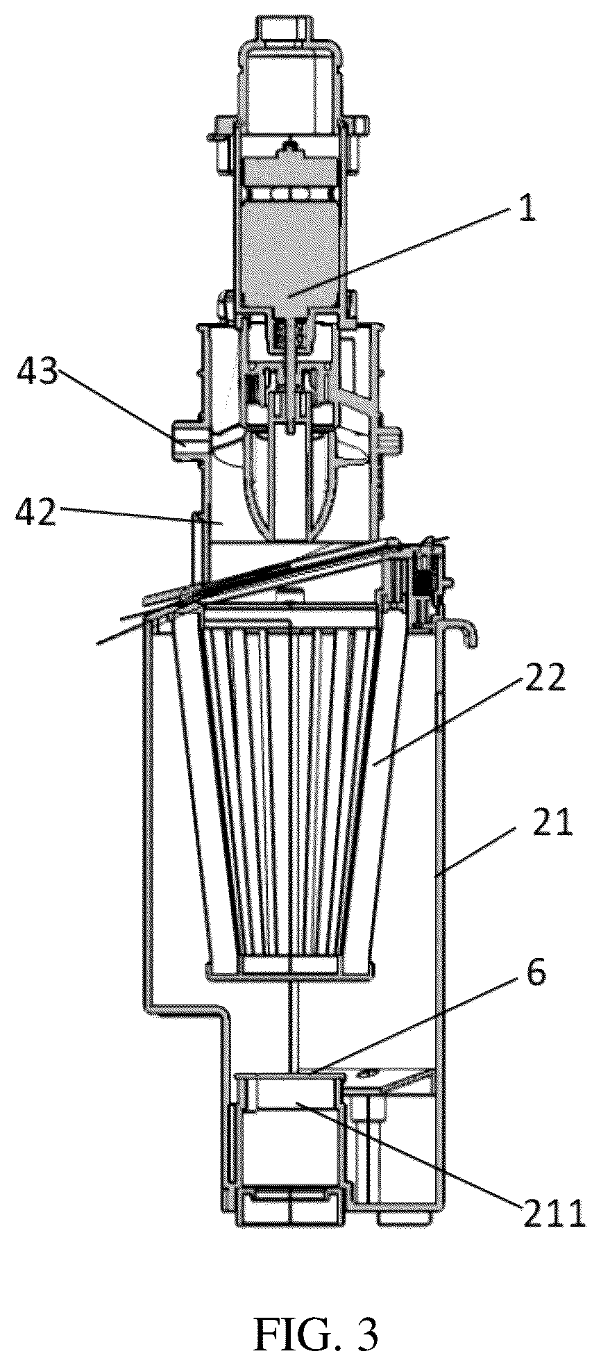 Patent US12366082 Figure 3 – Handheld swimming pool sewage suction machine