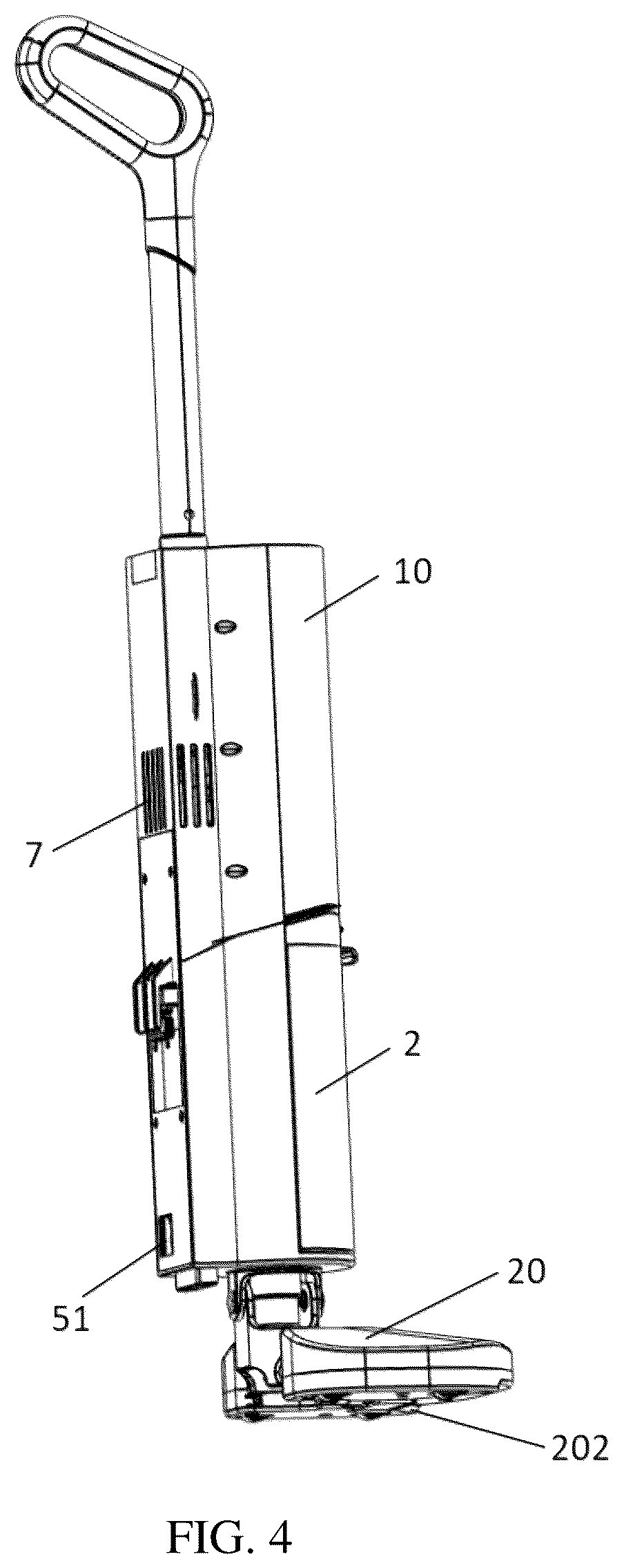 Patent US12366082 Figure 4 – Handheld swimming pool sewage suction machine