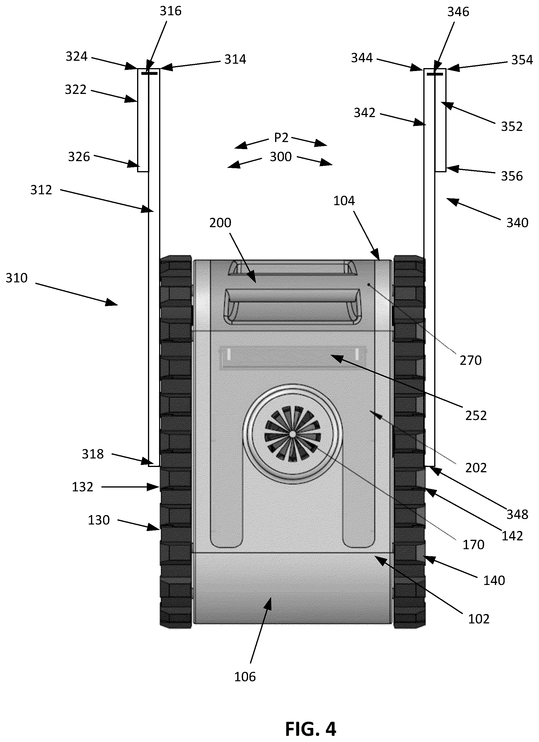 Patent US12366083 Figure 5 – Automatic pool cleaner with edge engagement assembly