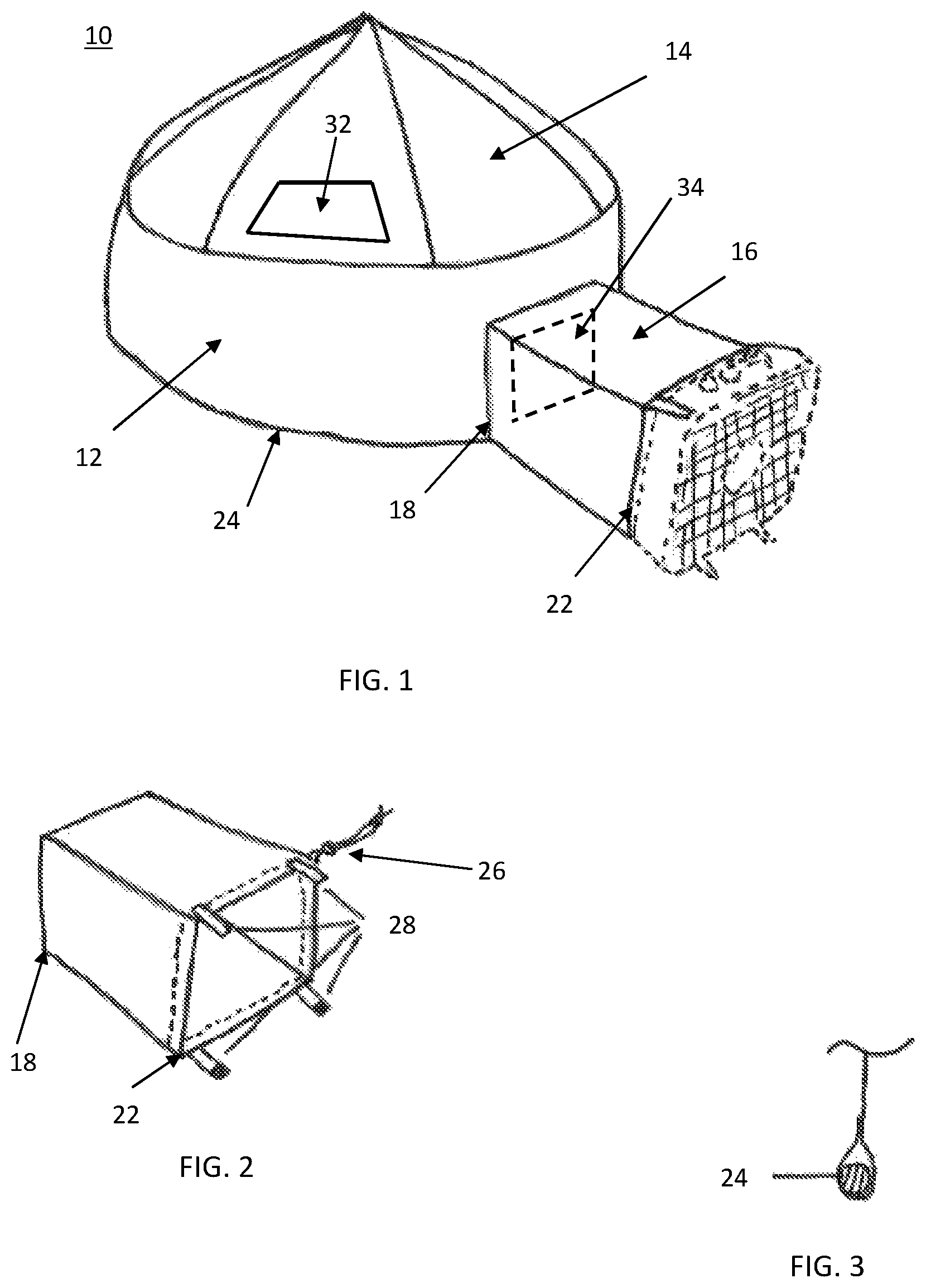 Patent US12366085 — Hovering air fort — Figure 1