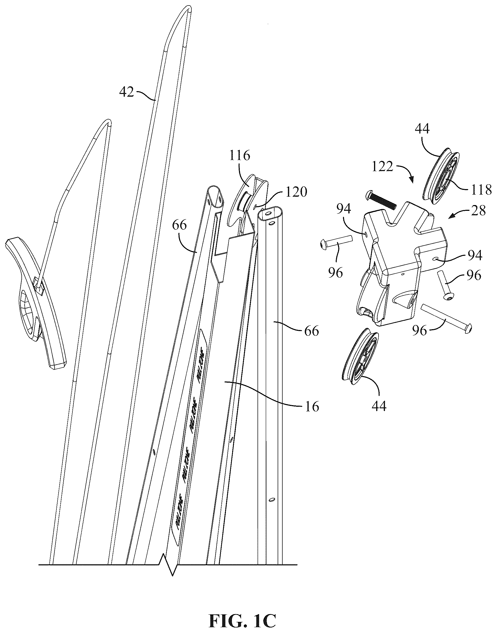 Patent US12366086 Figure 4 – Foldable canopy