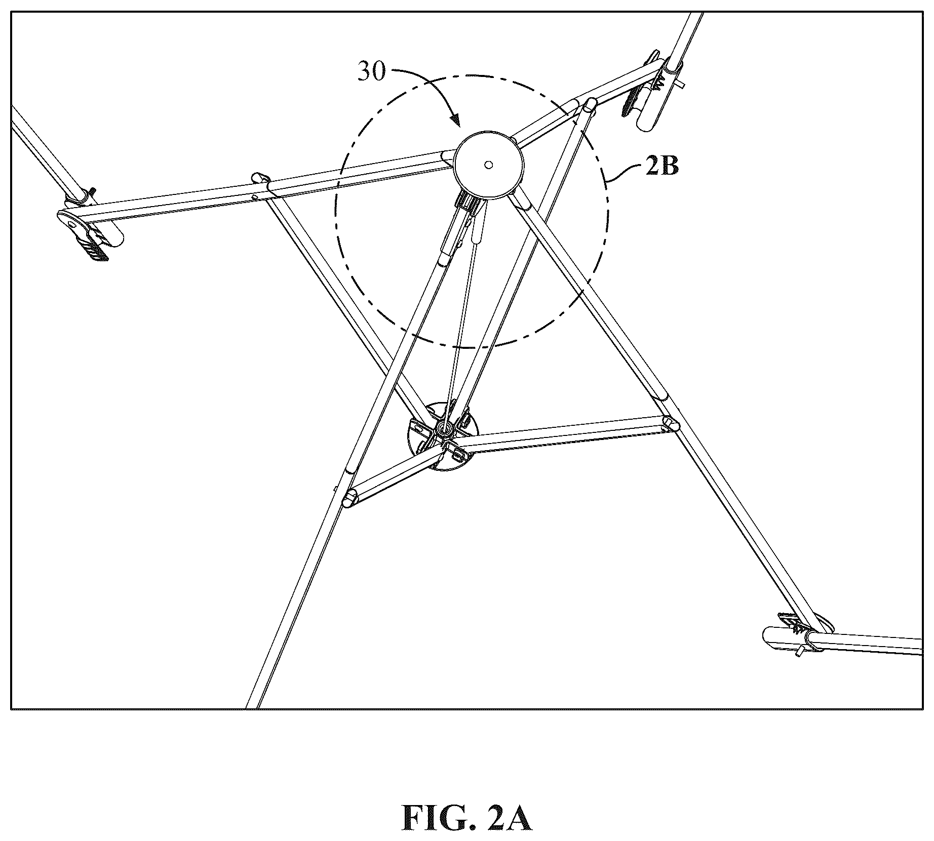 Patent US12366086 Figure 8 – Foldable canopy