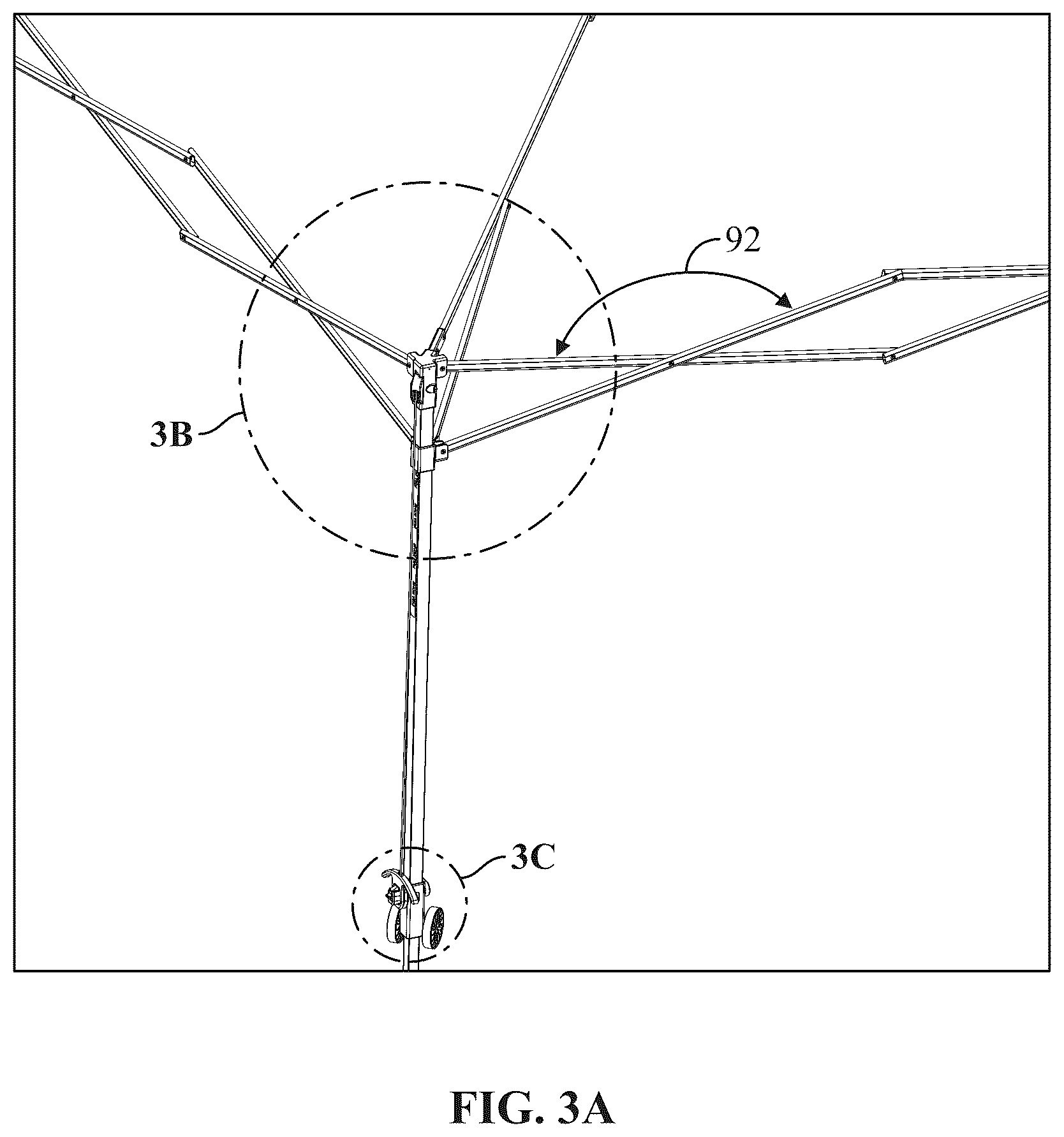 Patent US12366086 Figure 13 – Foldable canopy
