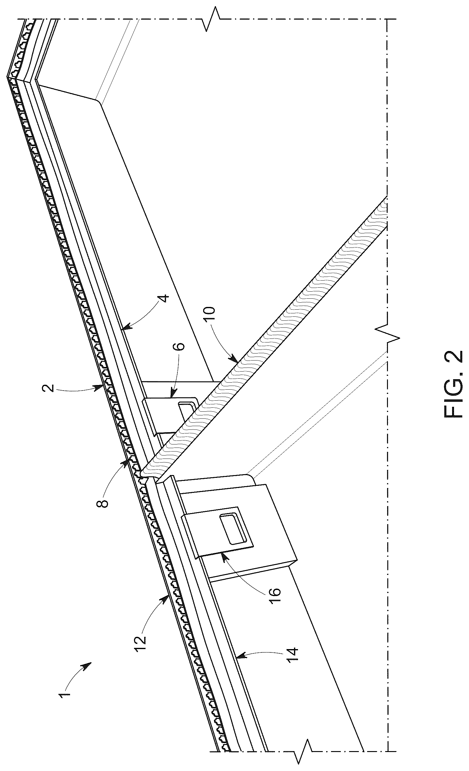 Patent US12366087 Figure 2 – Hybrid collapsible shelter