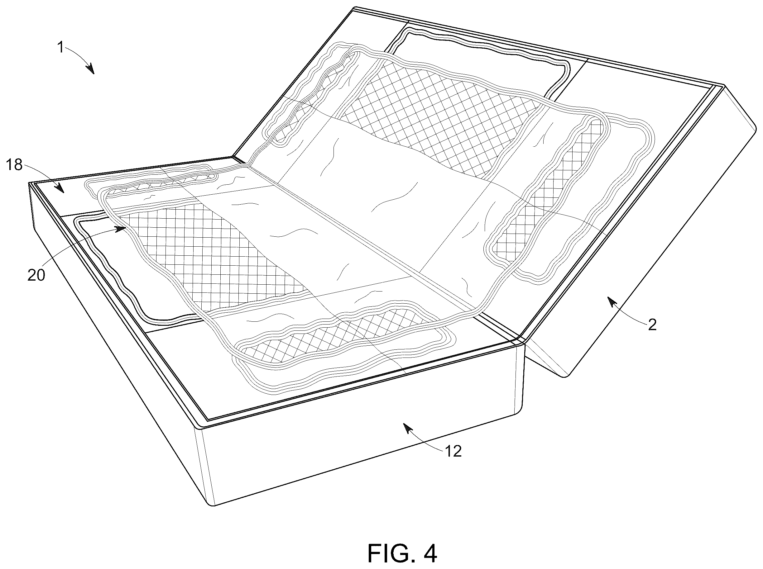 Patent US12366087 Figure 4 – Hybrid collapsible shelter