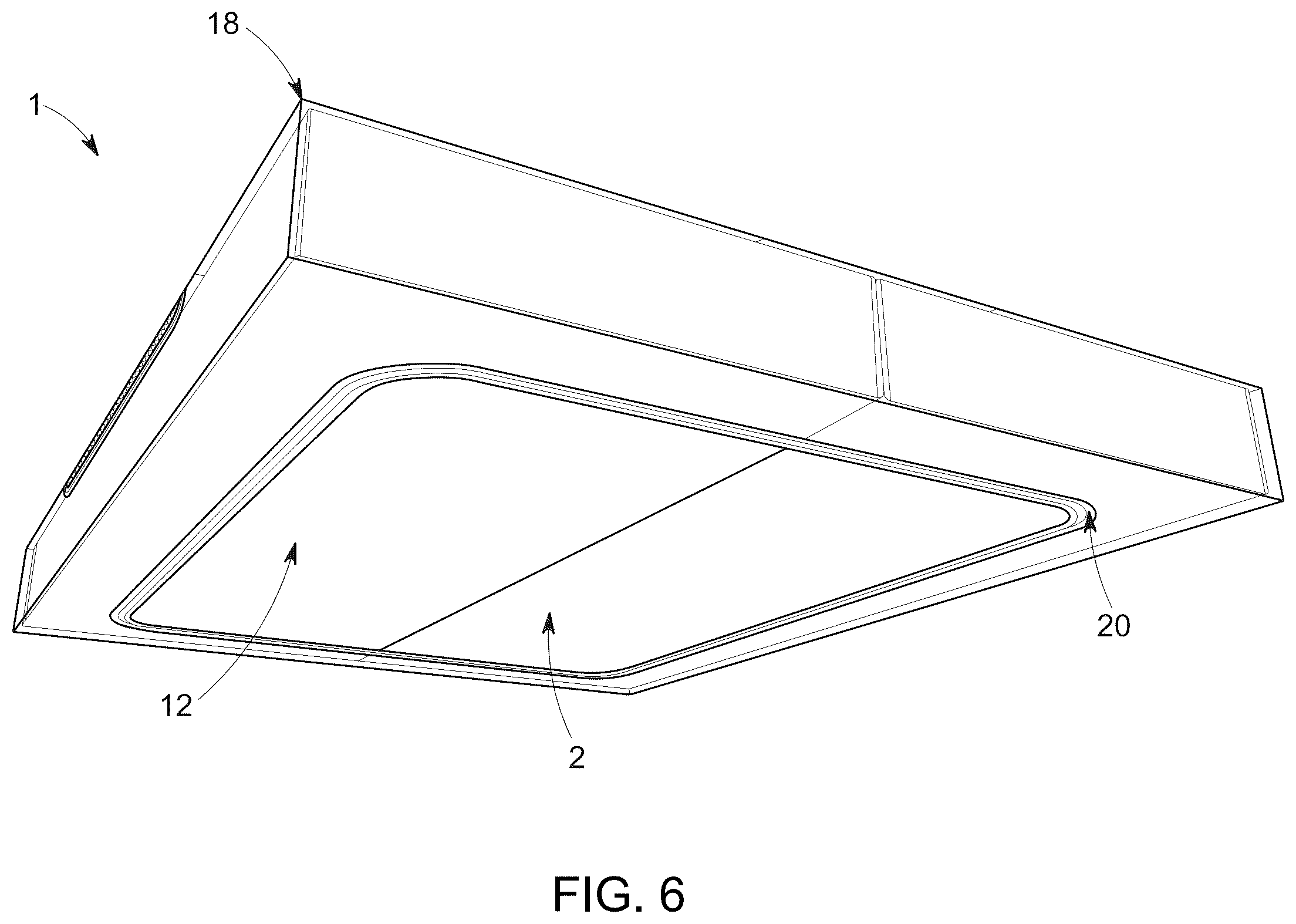 Patent US12366087 Figure 6 – Hybrid collapsible shelter