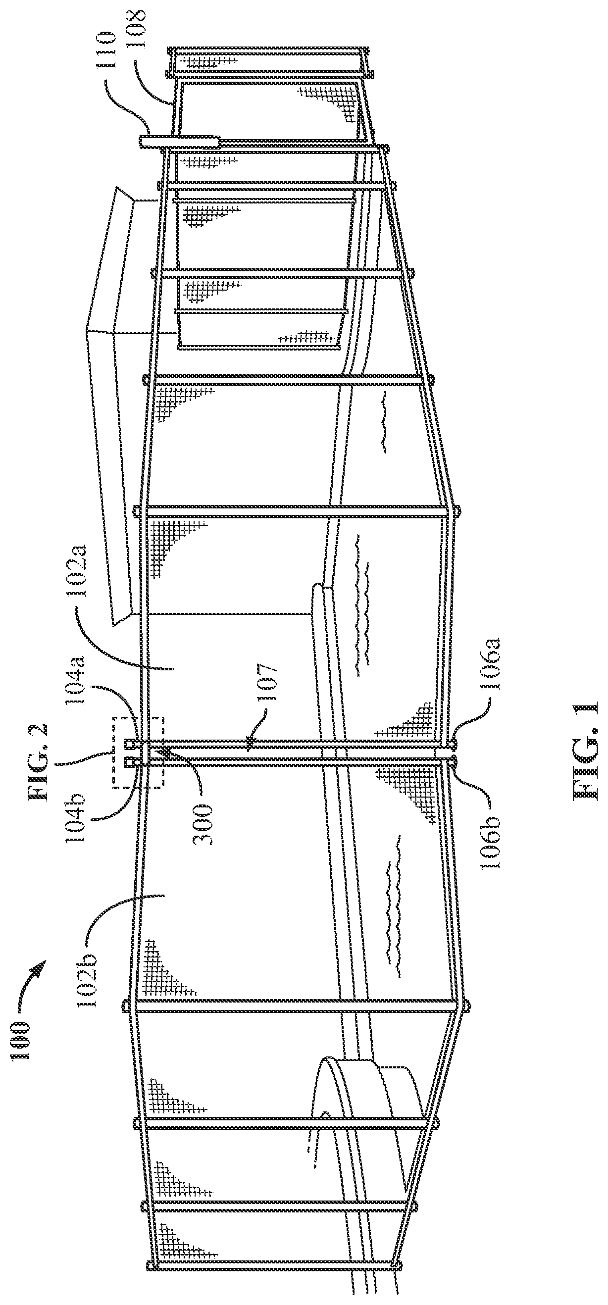 Patent US12366088 — Method of latching fence sections of a removable mesh pool fence — Figure 1