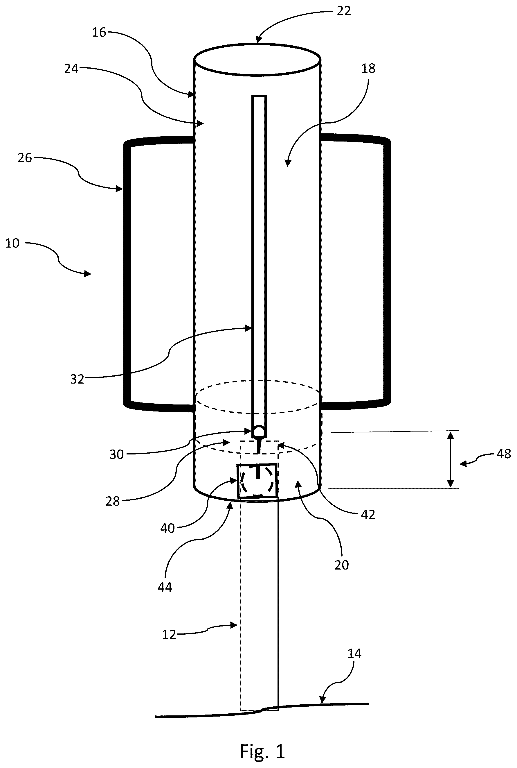 Patent US12366089 Figure 1 – Post driver